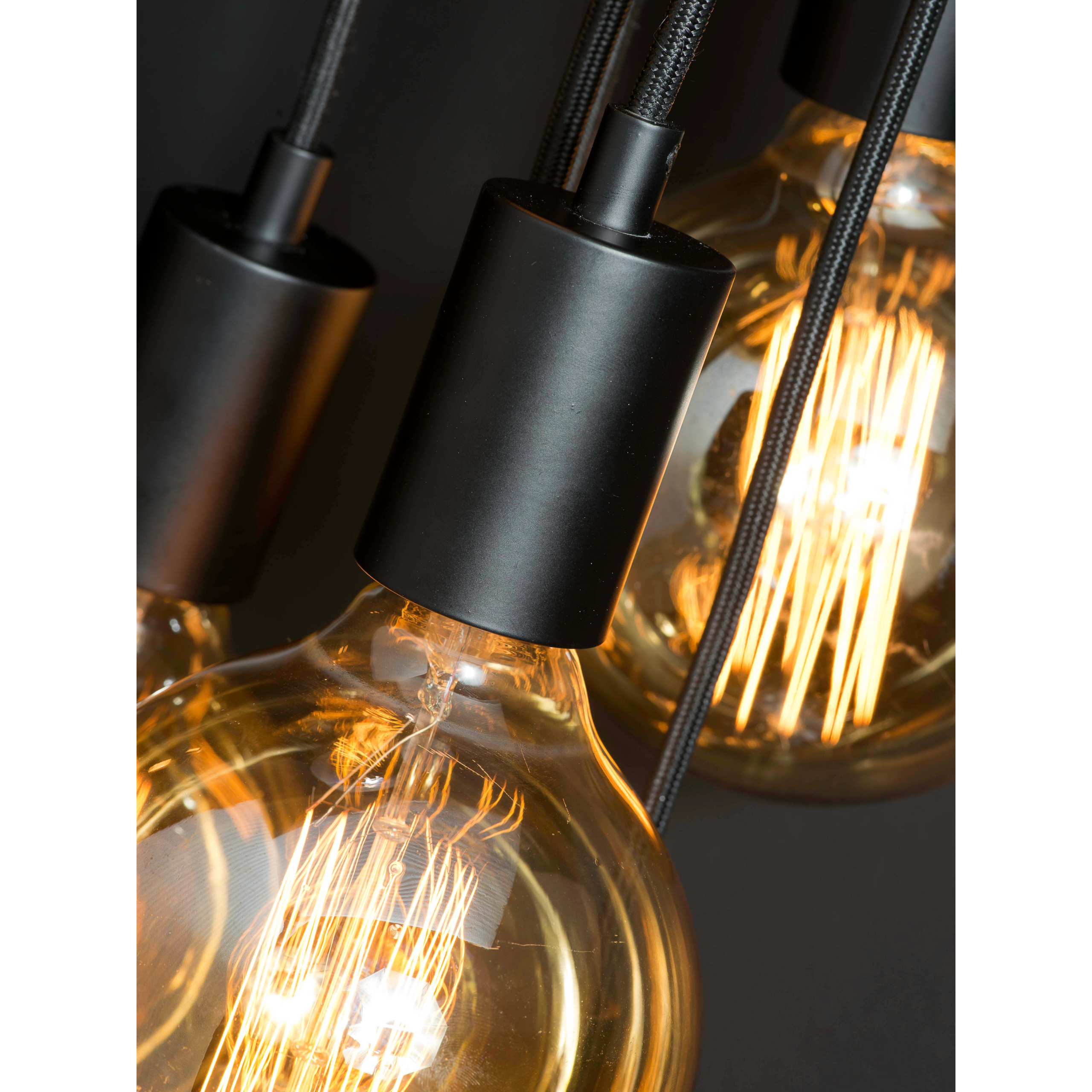 Pendant system Oslo 3 bulbs fabric cable 150cm