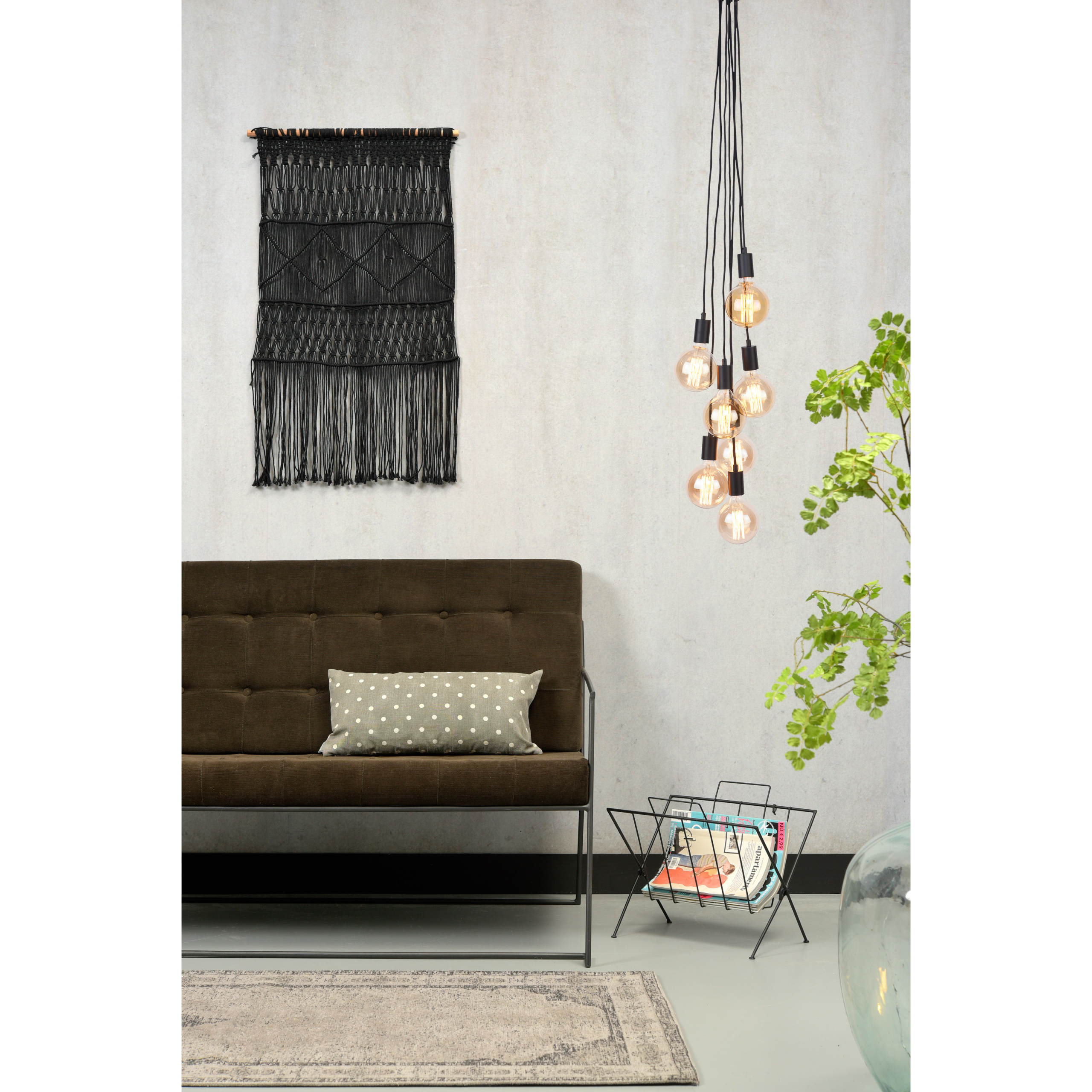 Suspension System Oslo 7 Bulbs Fabric Cable 150cm