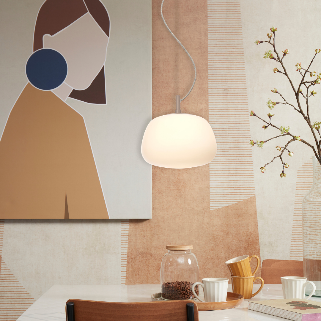 Pendant lamp Sapporo white sand
