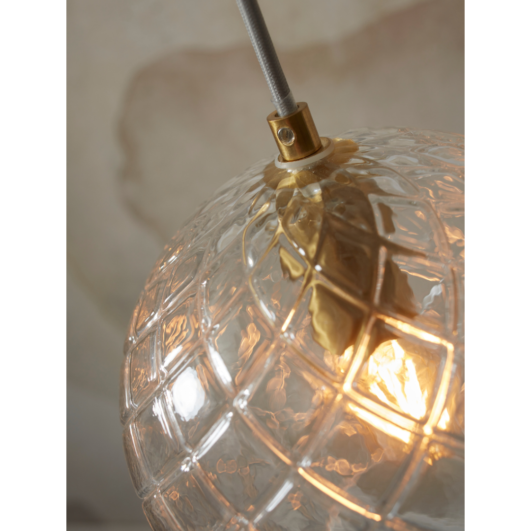 Glass pendant lamp Venice sphere