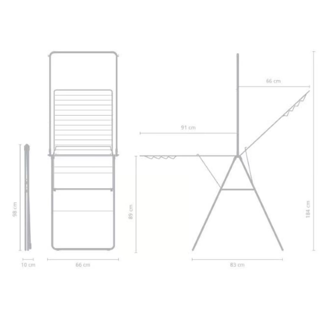 Brabantia Trockengestell HangOn 25m mit Kleiderstange – Bild 11