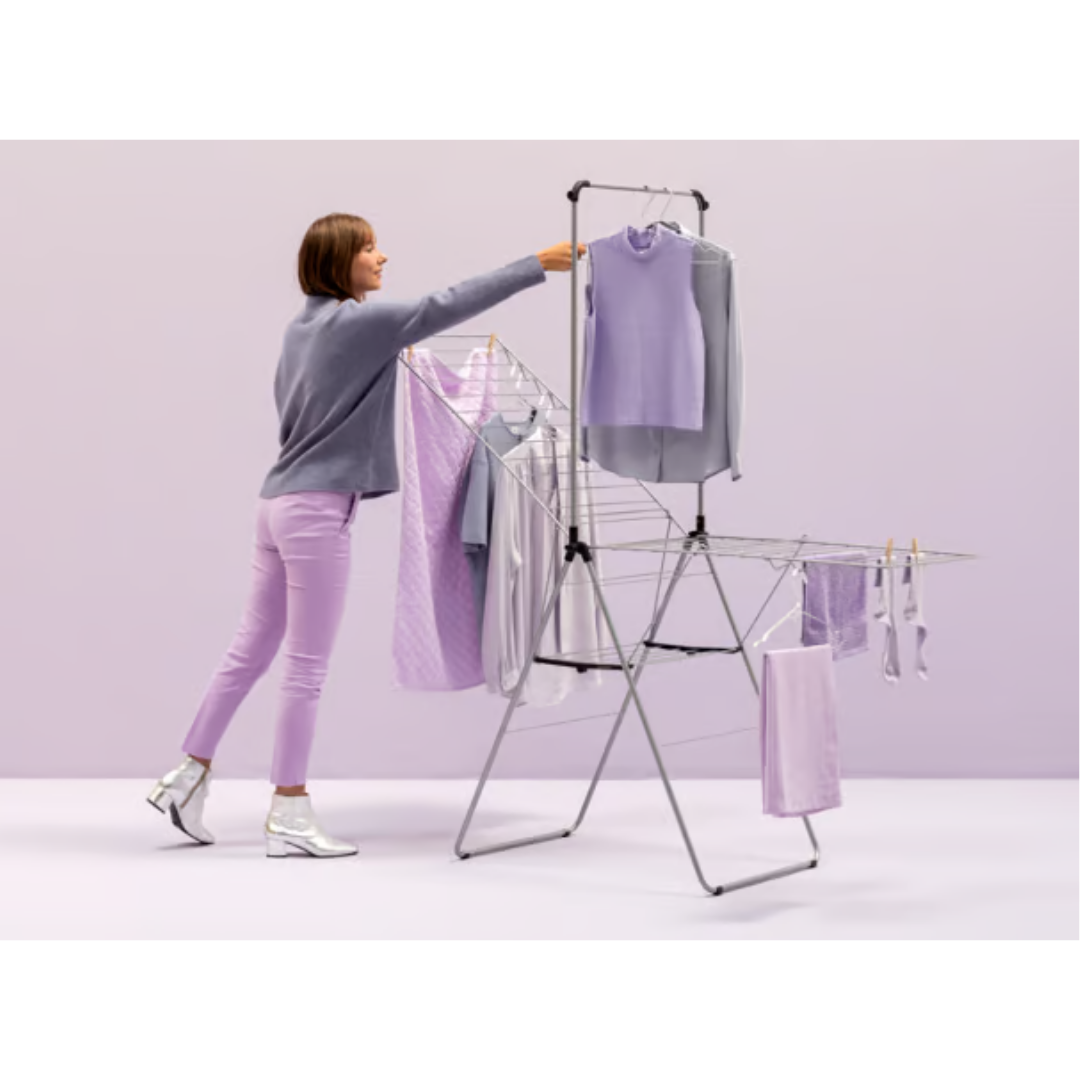 Brabantia Trockengestell HangOn 25m mit Kleiderstange – Bild 2