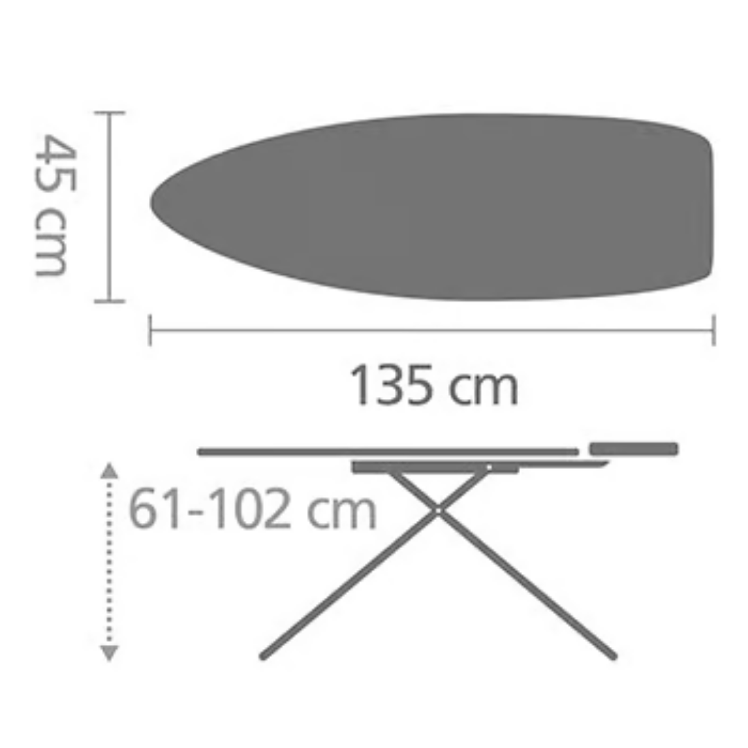Brabantia Streckmetall-Bügeltisch Gr.D 135x45cm – Bild 10