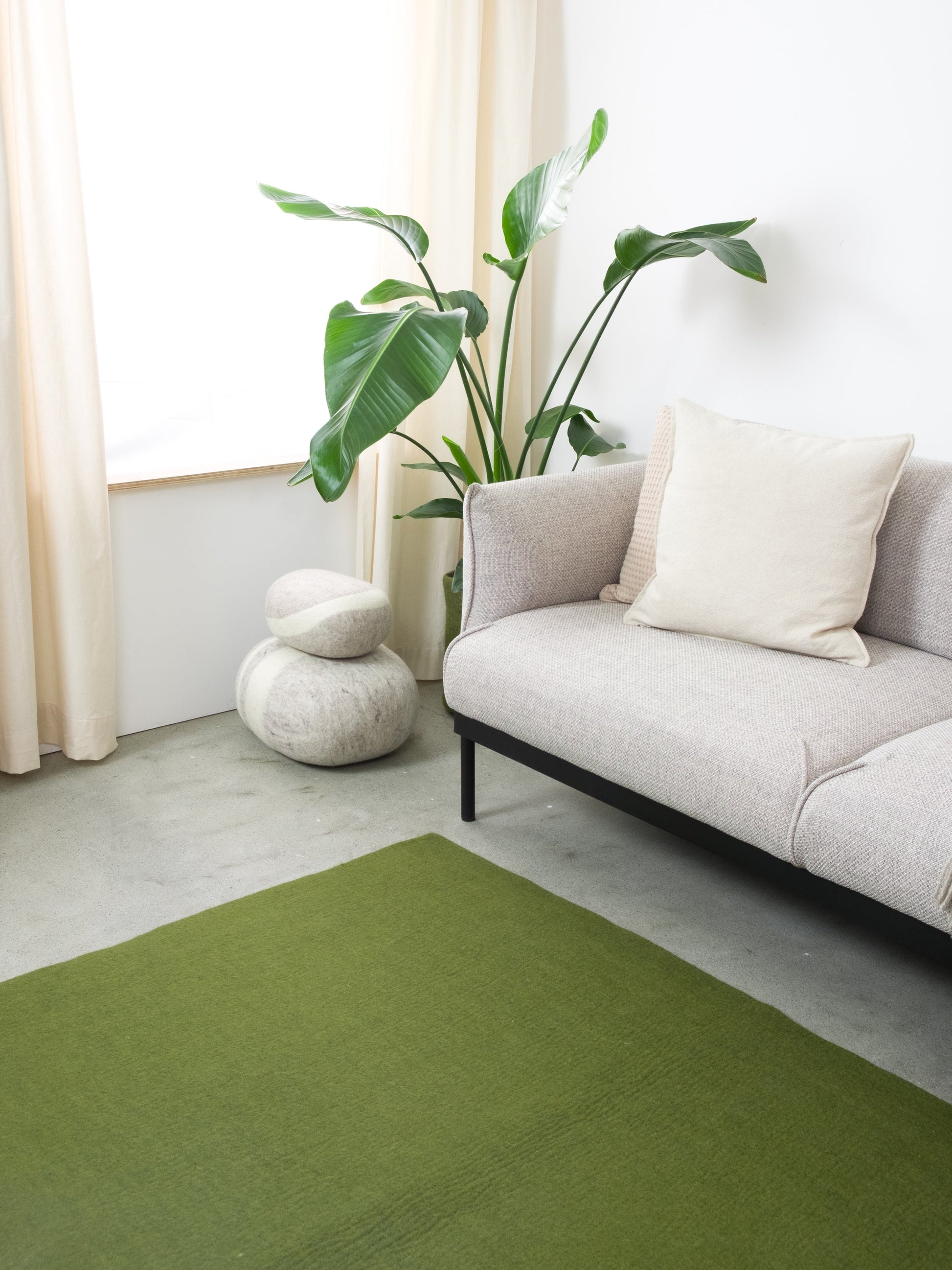 myfelt Jost Filzkugelteppich Grün aus Schurwolle – Bild 8