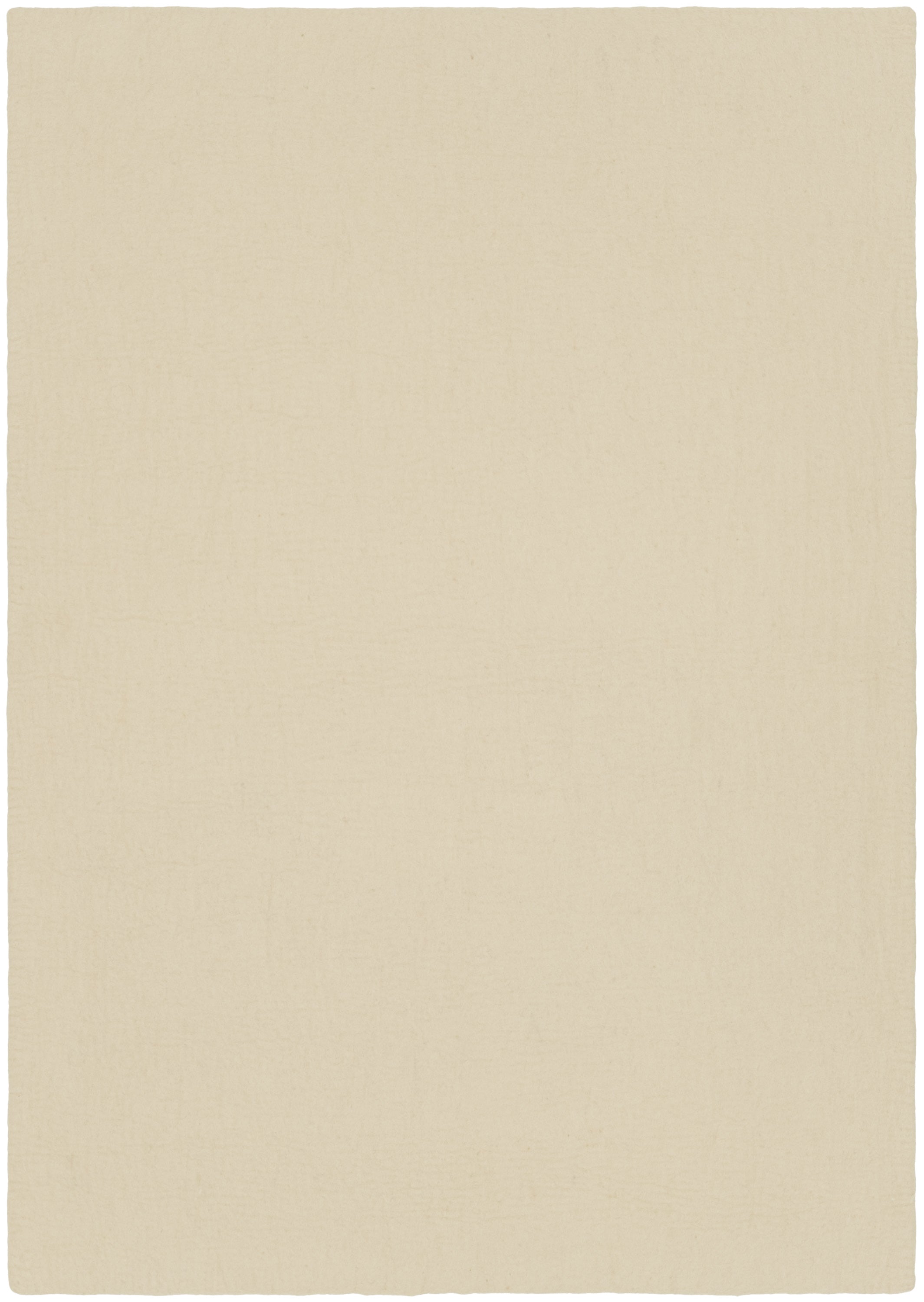 myfelt Levi Filzkugelteppich Beige aus Schurwolle