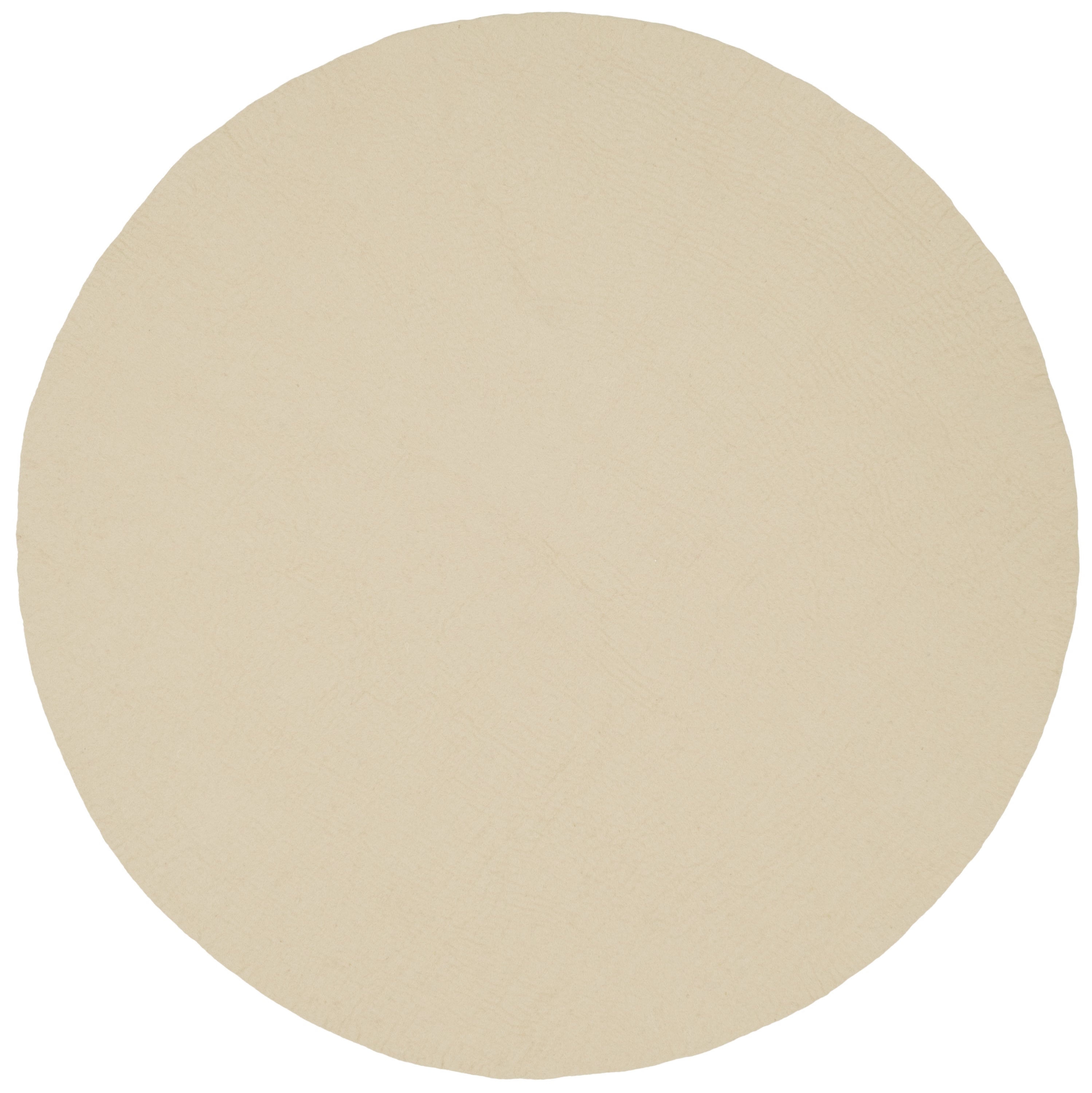 myfelt Levi Filzkugelteppich Beige aus Schurwolle