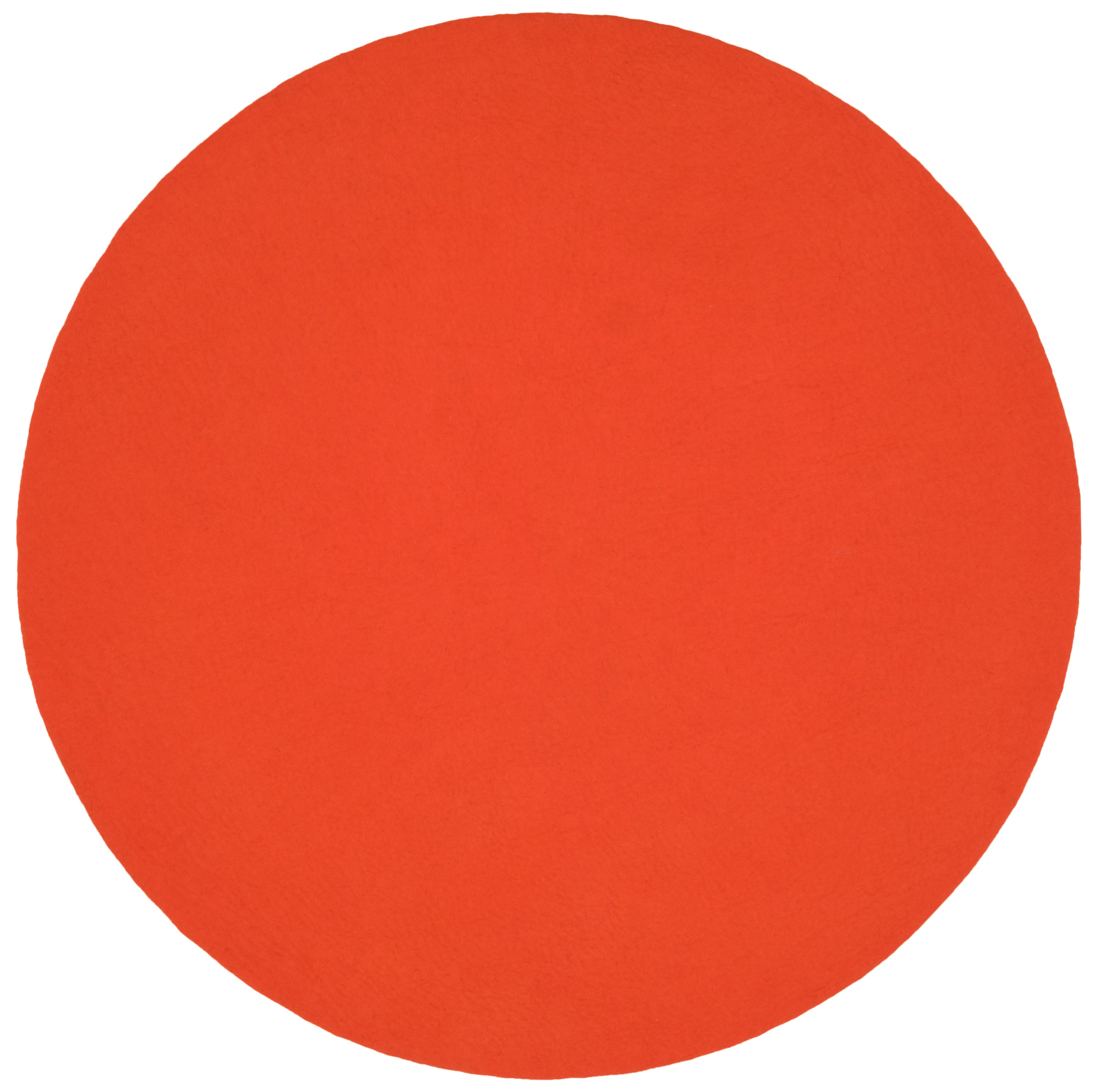 myfelt Mats Filzkugelteppich Rot, Orange aus Schurwolle