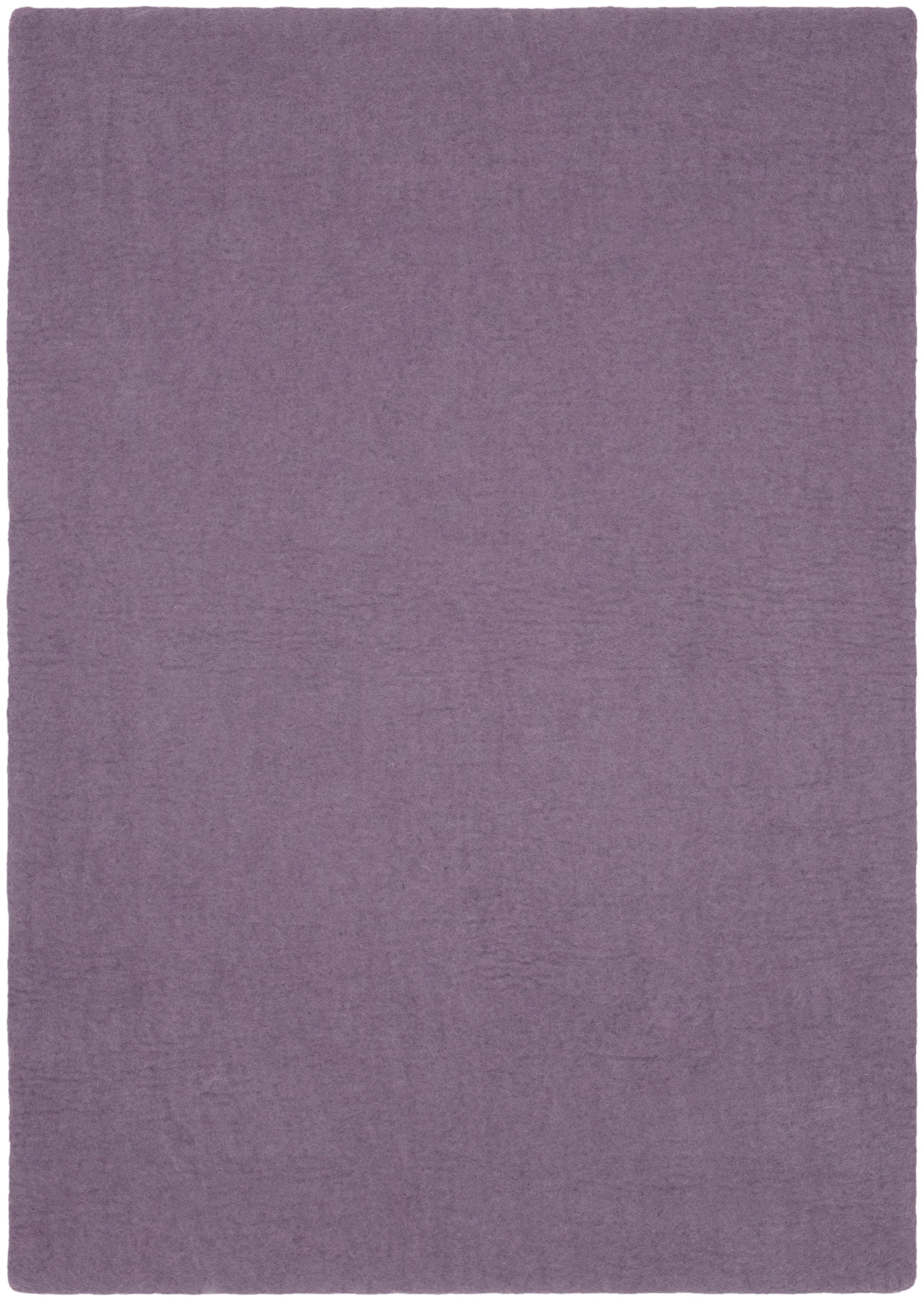 myfelt Frida Filzkugelteppich Blau, Rot, Lila aus Schurwolle
