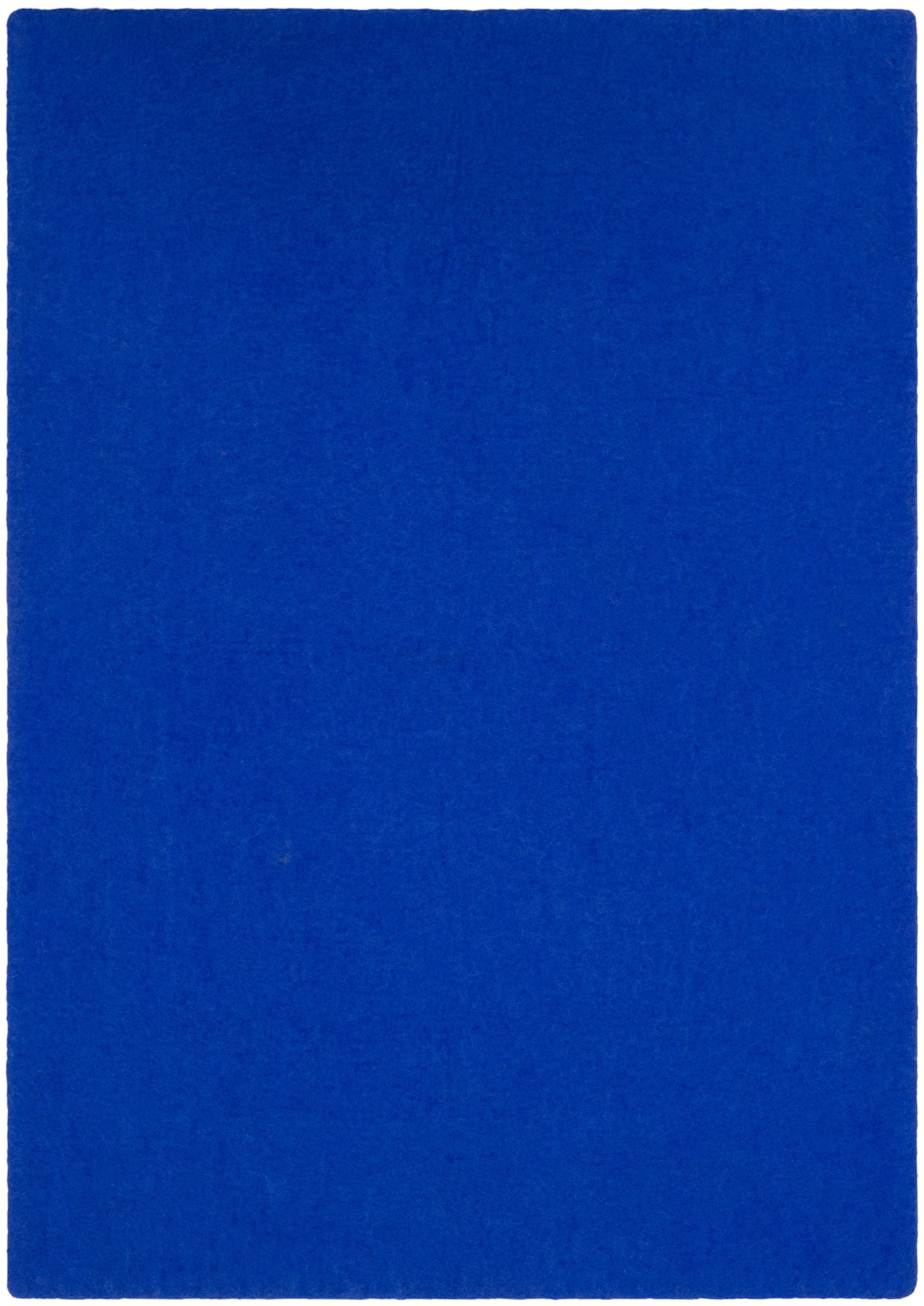 myfelt Isa Filzkugelteppich Blau aus Schurwolle