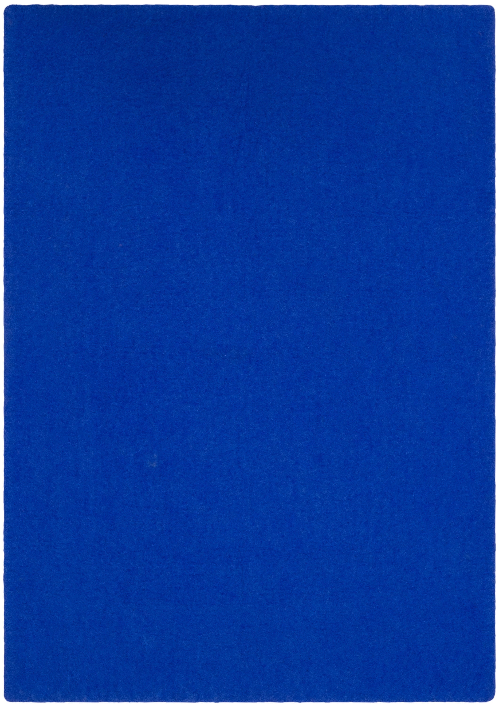myfelt Isa Filzkugelteppich Blau aus Schurwolle