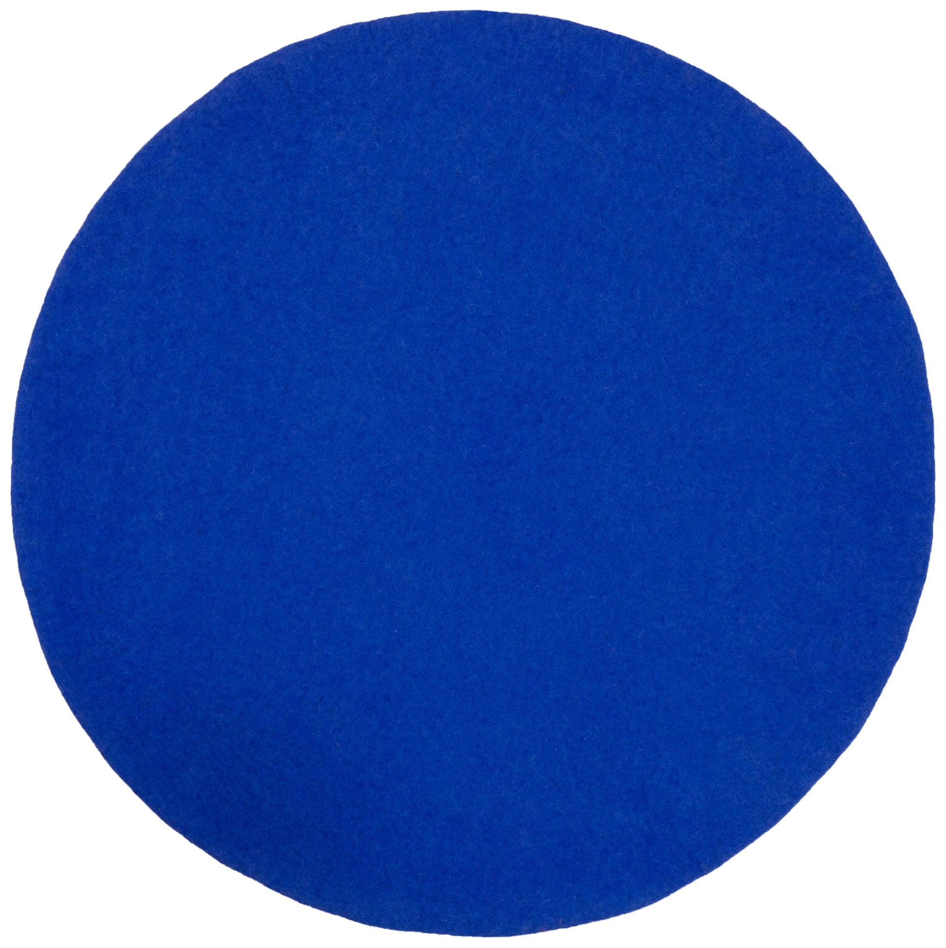 myfelt Isa Filzkugelteppich Blau aus Schurwolle