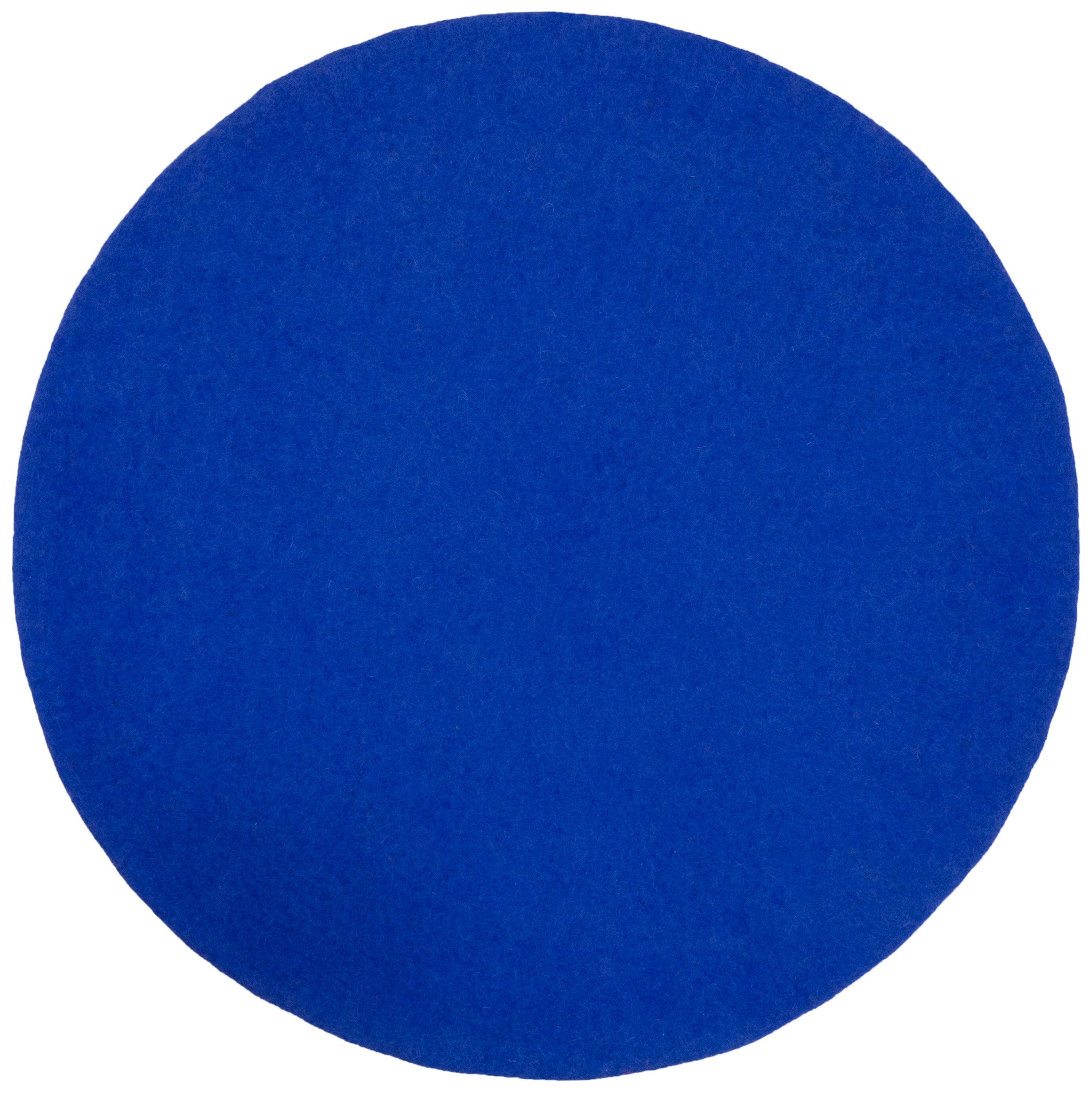 myfelt Isa Filzkugelteppich Blau aus Schurwolle