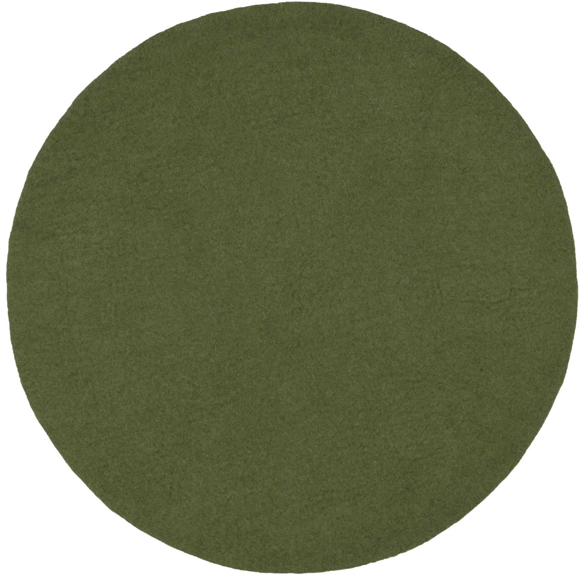 myfelt Jost Filzkugelteppich Grün aus Schurwolle