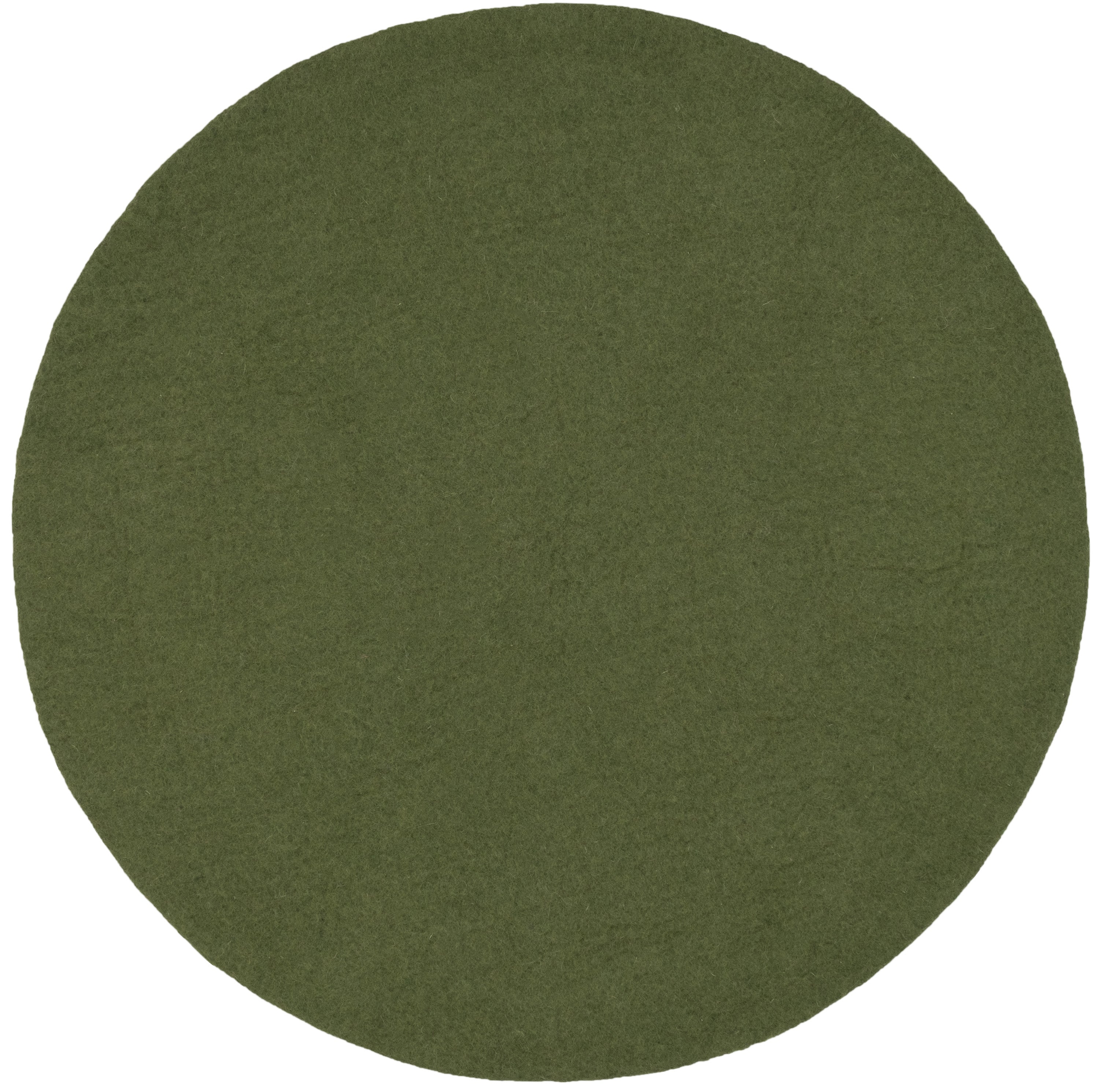 myfelt Jost Filzkugelteppich Grün aus Schurwolle