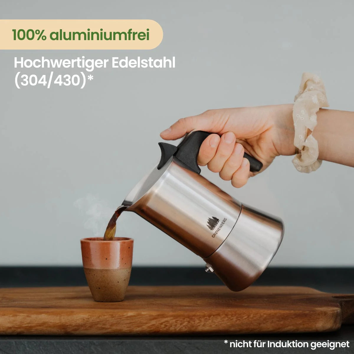 Edelstahl Espressokocher Verschiedene Größen – Bild 2