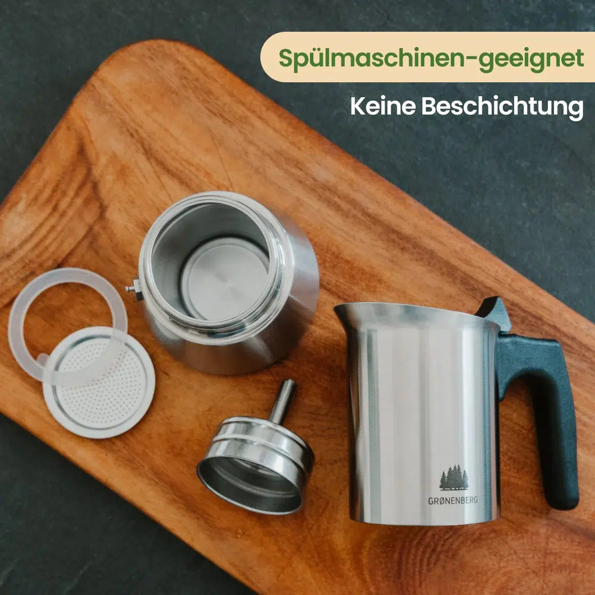 Edelstahl Espressokocher Verschiedene Größen – Bild 4