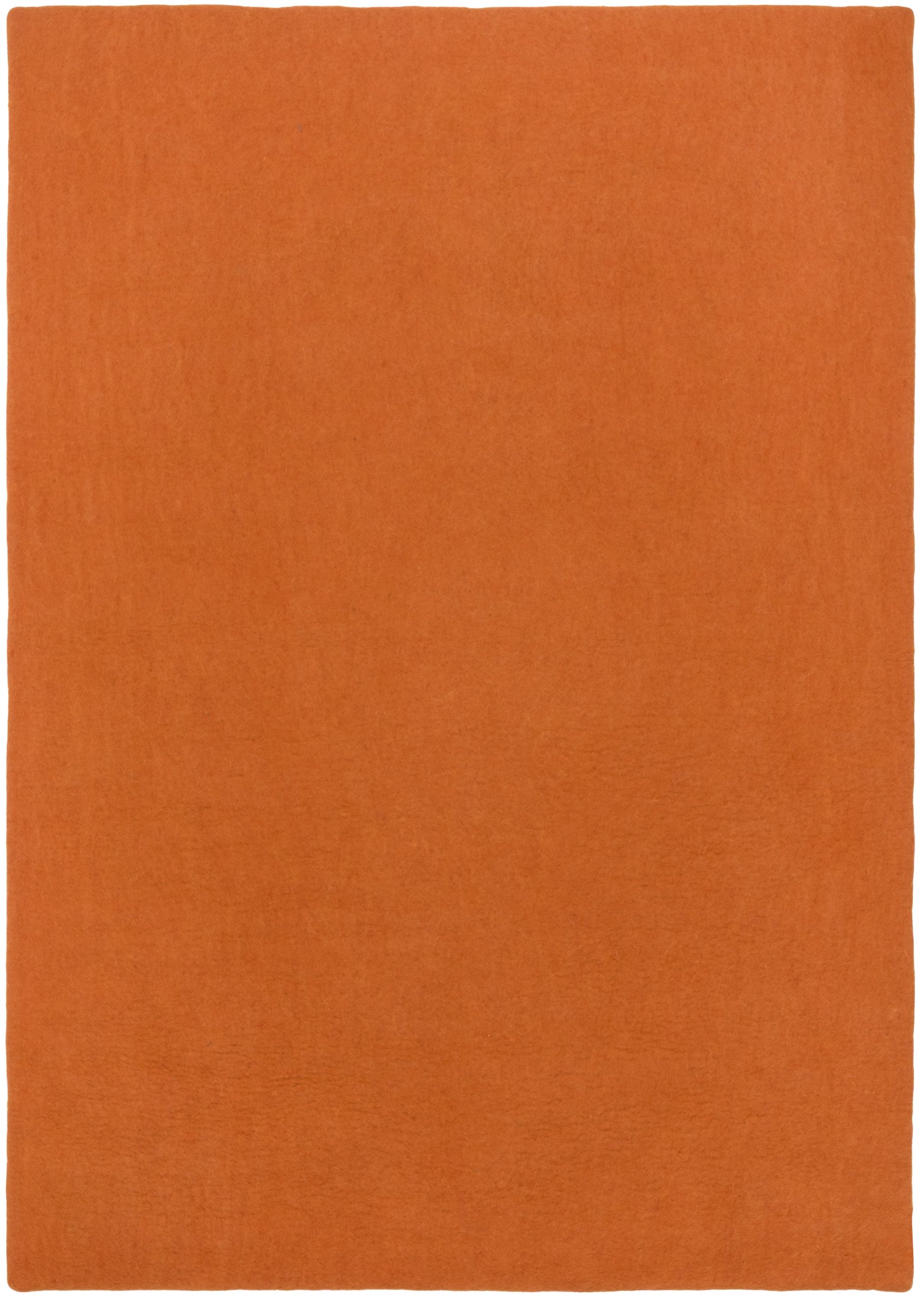 myfelt Afra Filzkugelteppich Orange aus Schurwolle