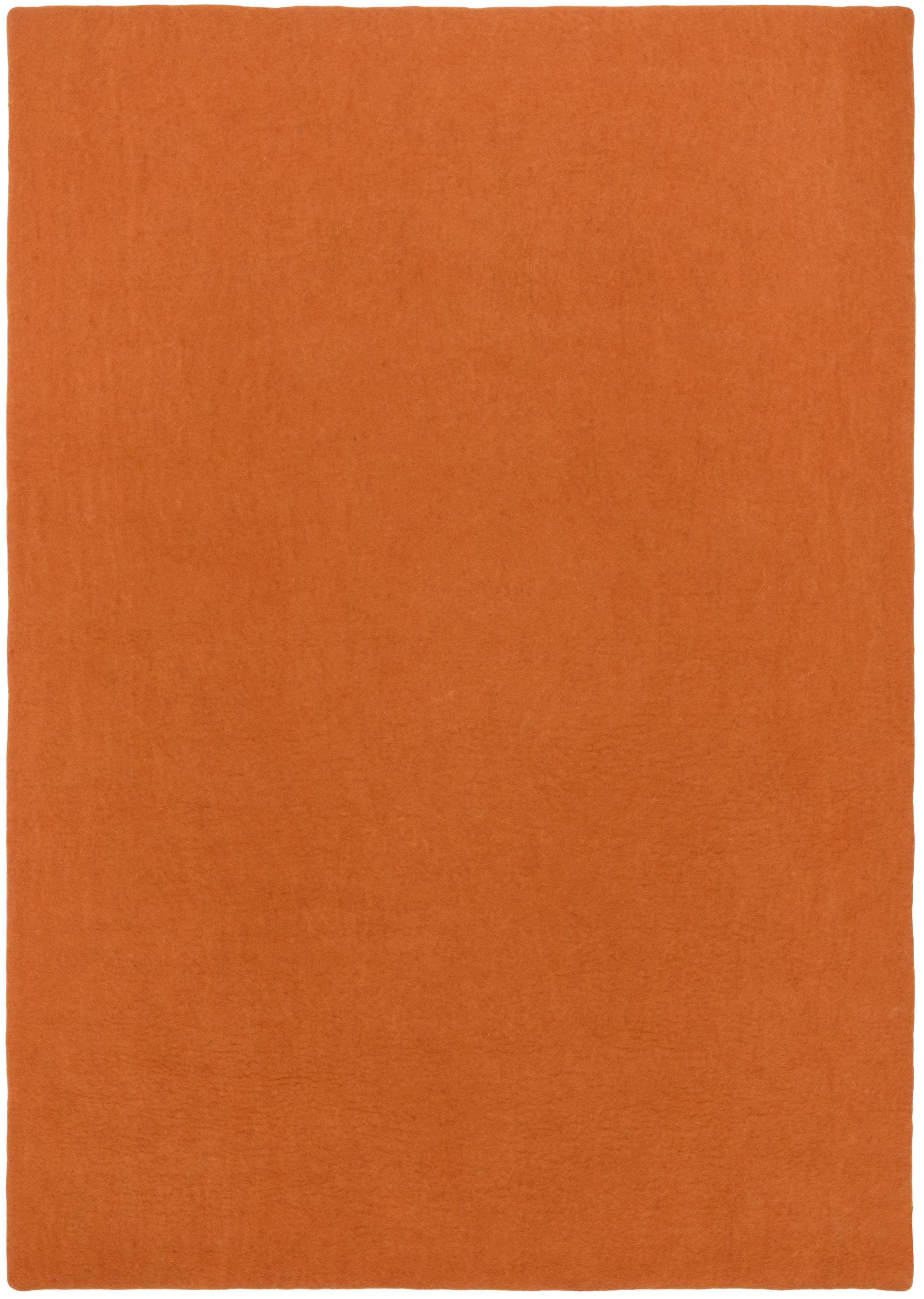 myfelt Afra Filzkugelteppich Orange aus Schurwolle