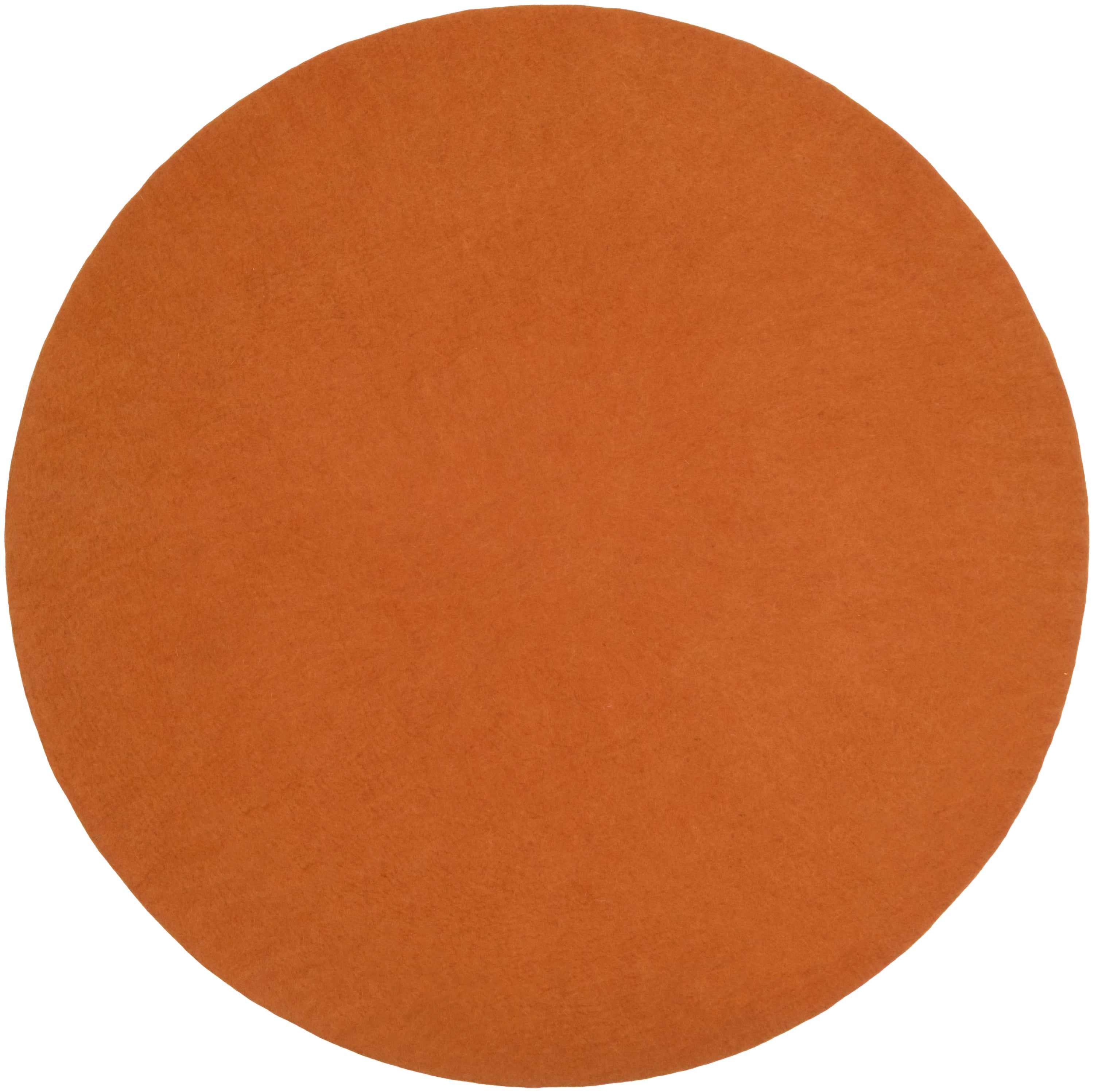 myfelt Afra Filzkugelteppich Orange aus Schurwolle