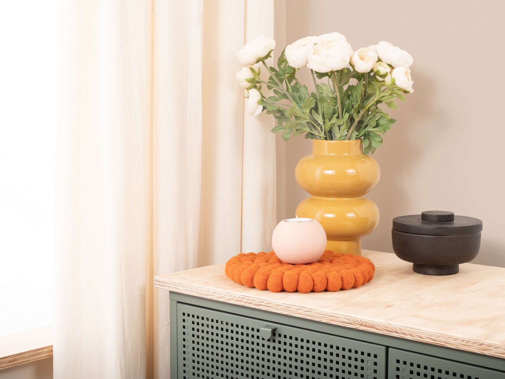 myfelt Afra Untersetzer Orange aus Schurwolle – Bild 5