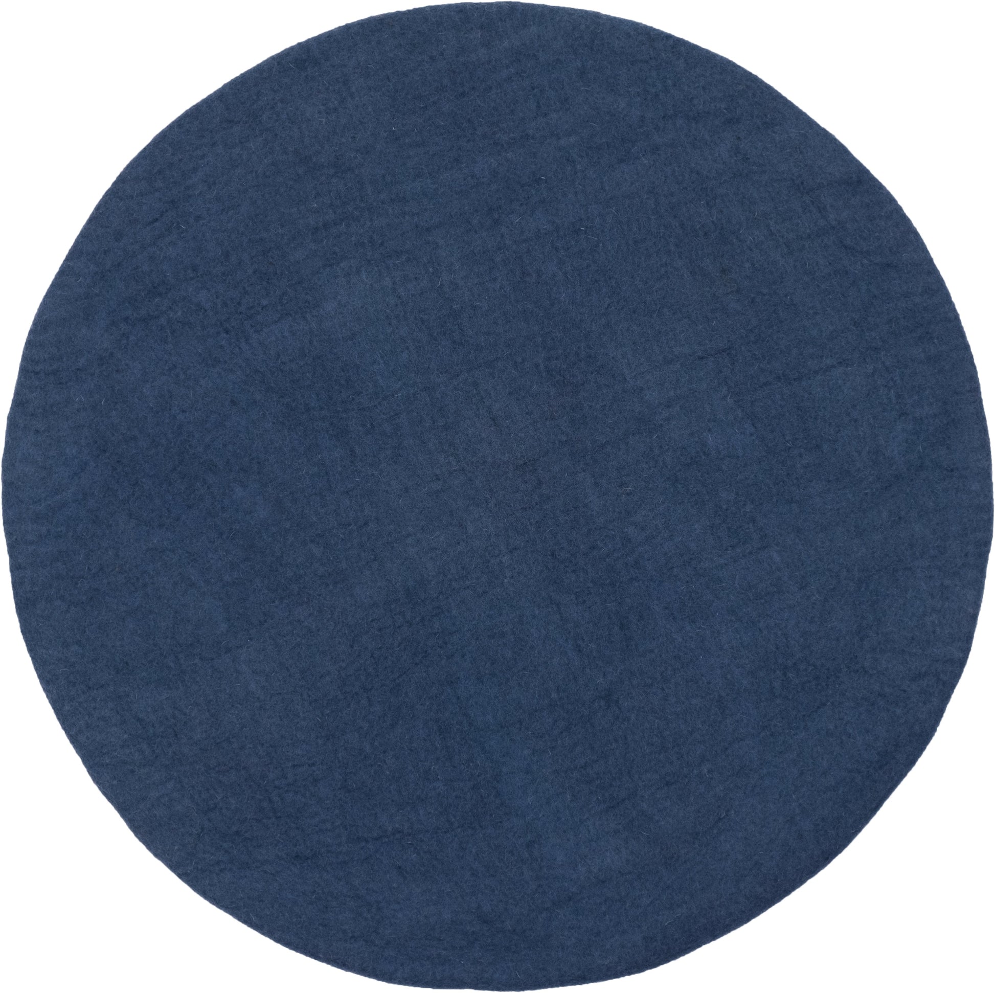 myfelt Alva Filzkugelteppich Blau aus Schurwolle
