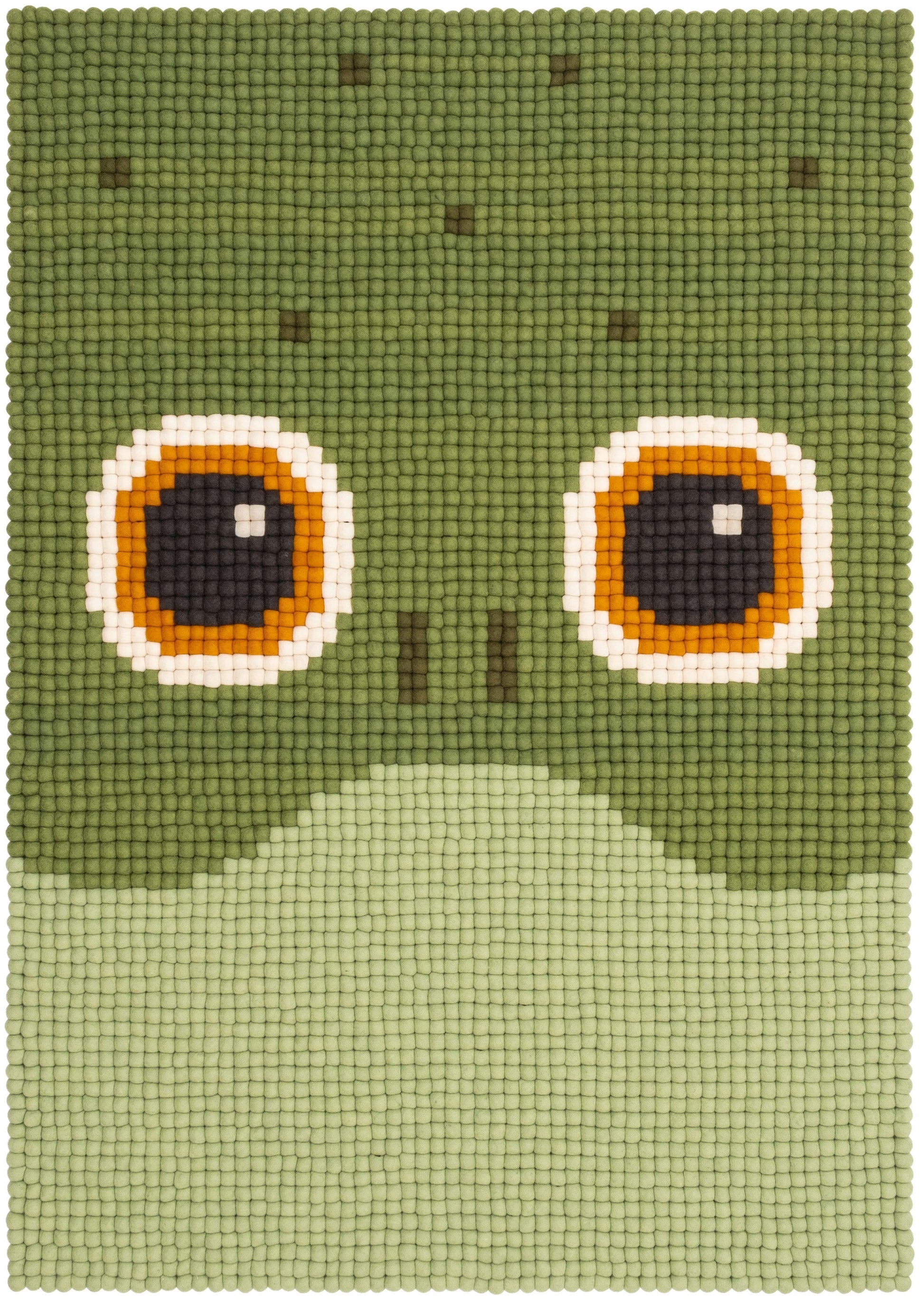 myfelt Käthe Filzkugelteppich Grün aus Schurwolle