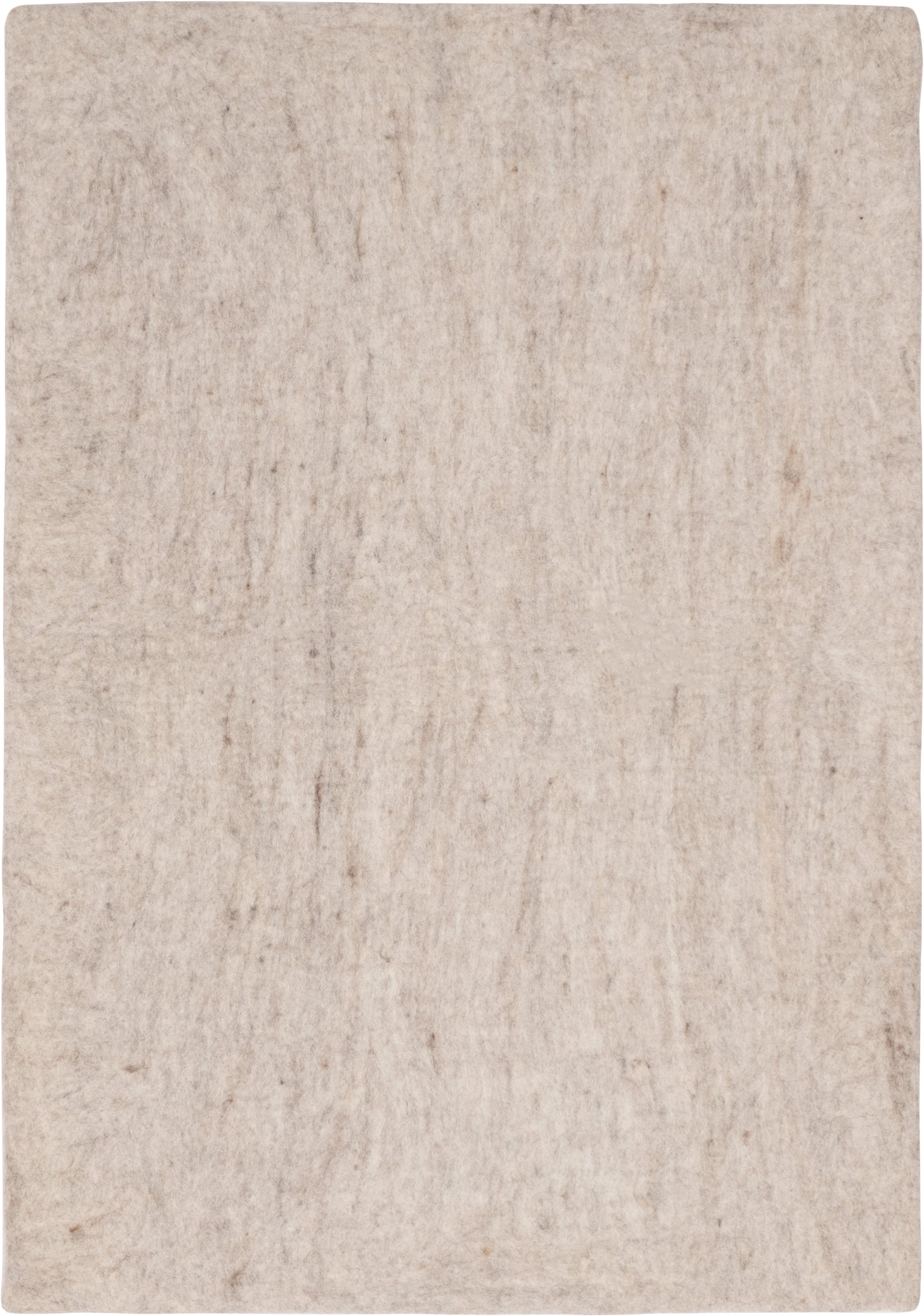 myfelt Béla Filzkugelteppich Beige aus Schurwolle