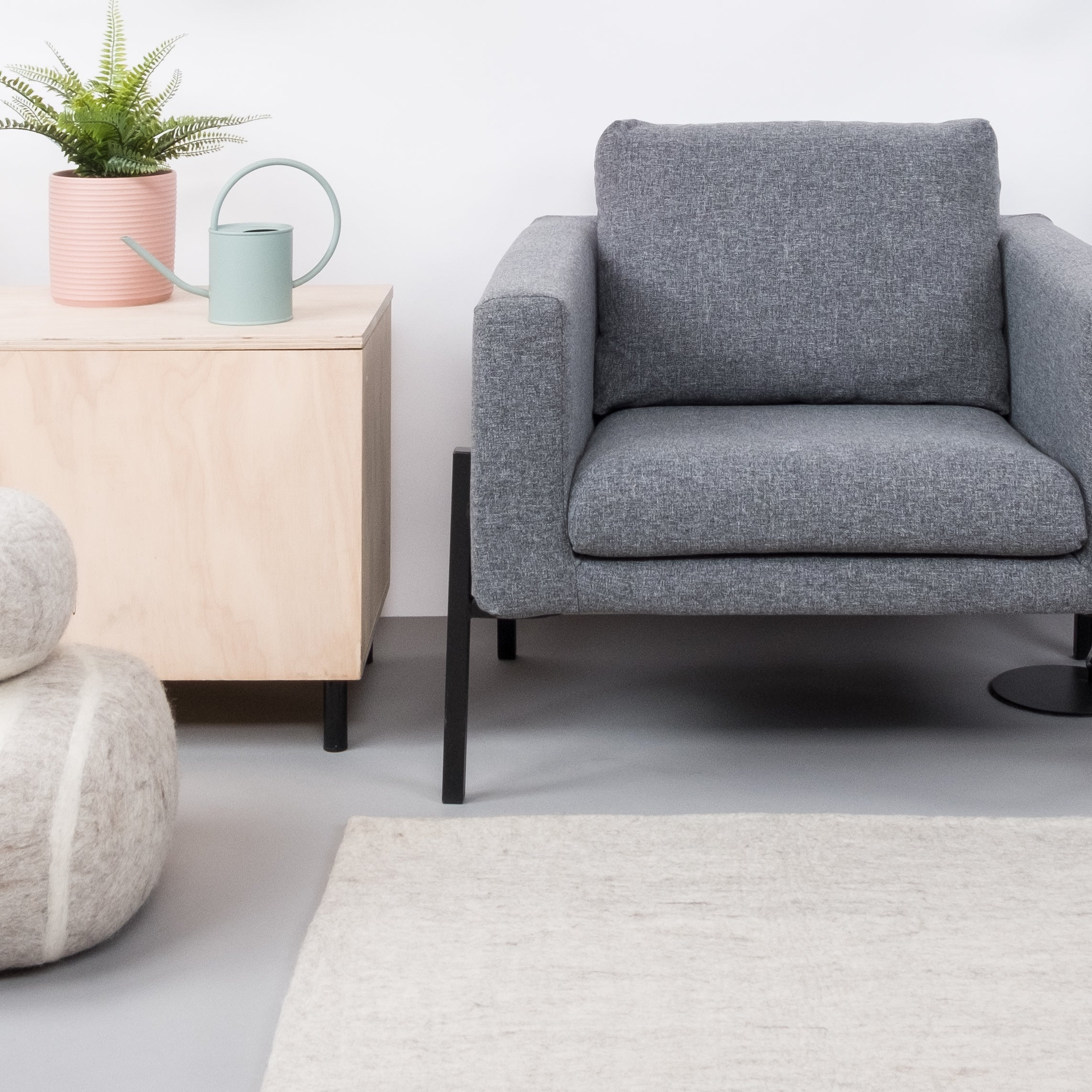 myfelt Béla Filzkugelteppich Beige aus Schurwolle – Bild 6
