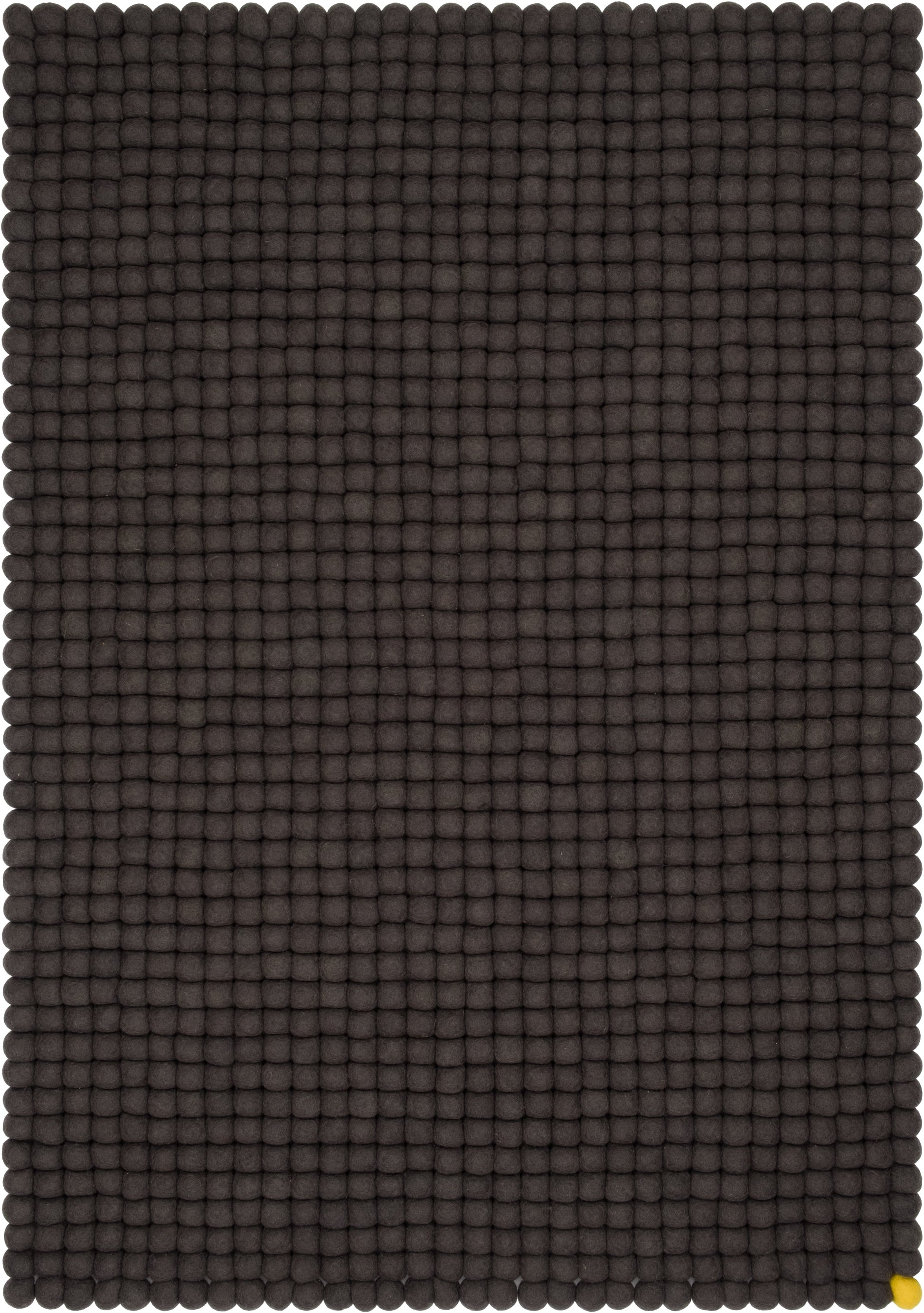 myfelt Big One Filzkugelteppich Grau aus Schurwolle