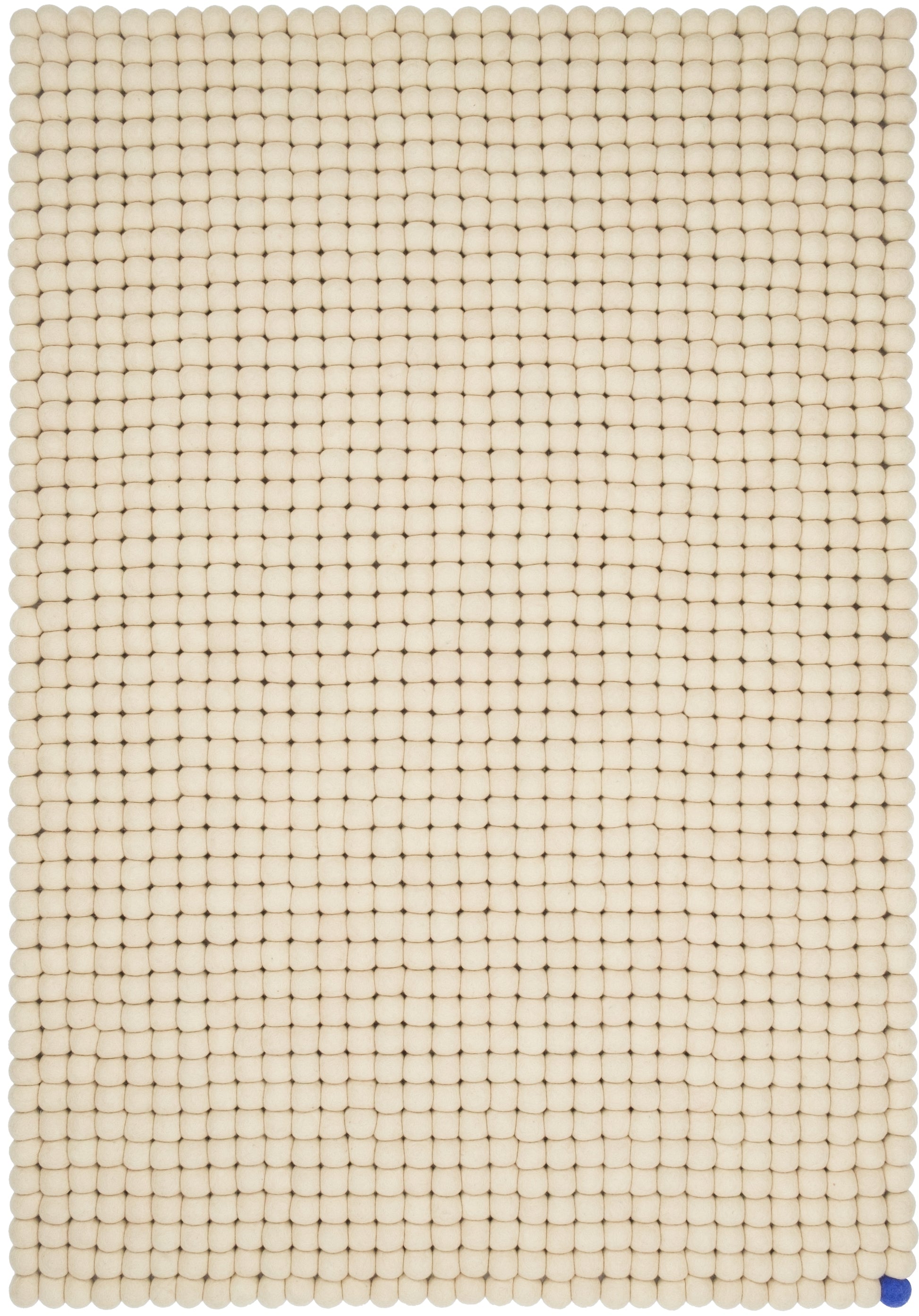 myfelt Big One Filzkugelteppich Beige aus Schurwolle