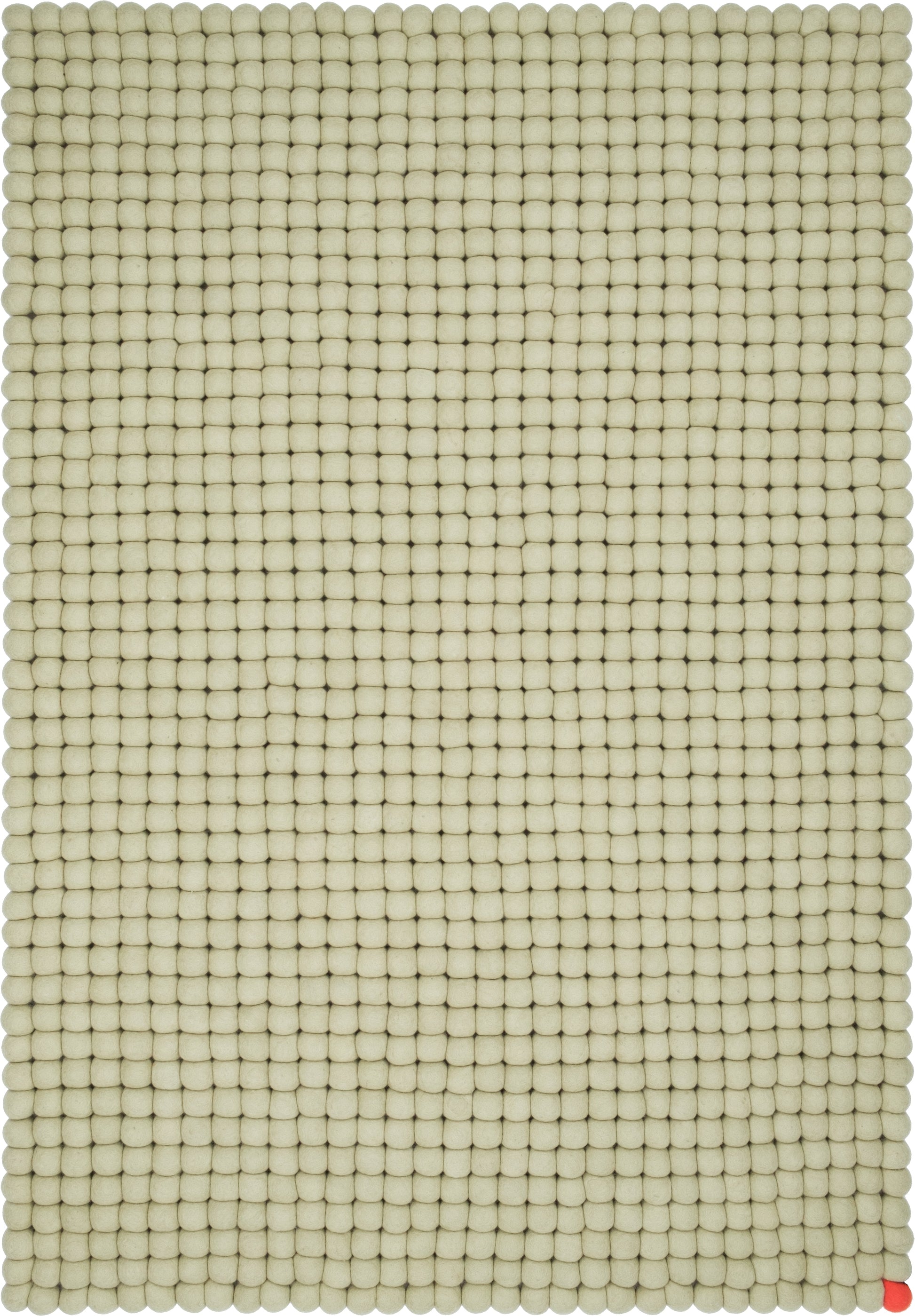 myfelt Big One Filzkugelteppich Beige aus Schurwolle