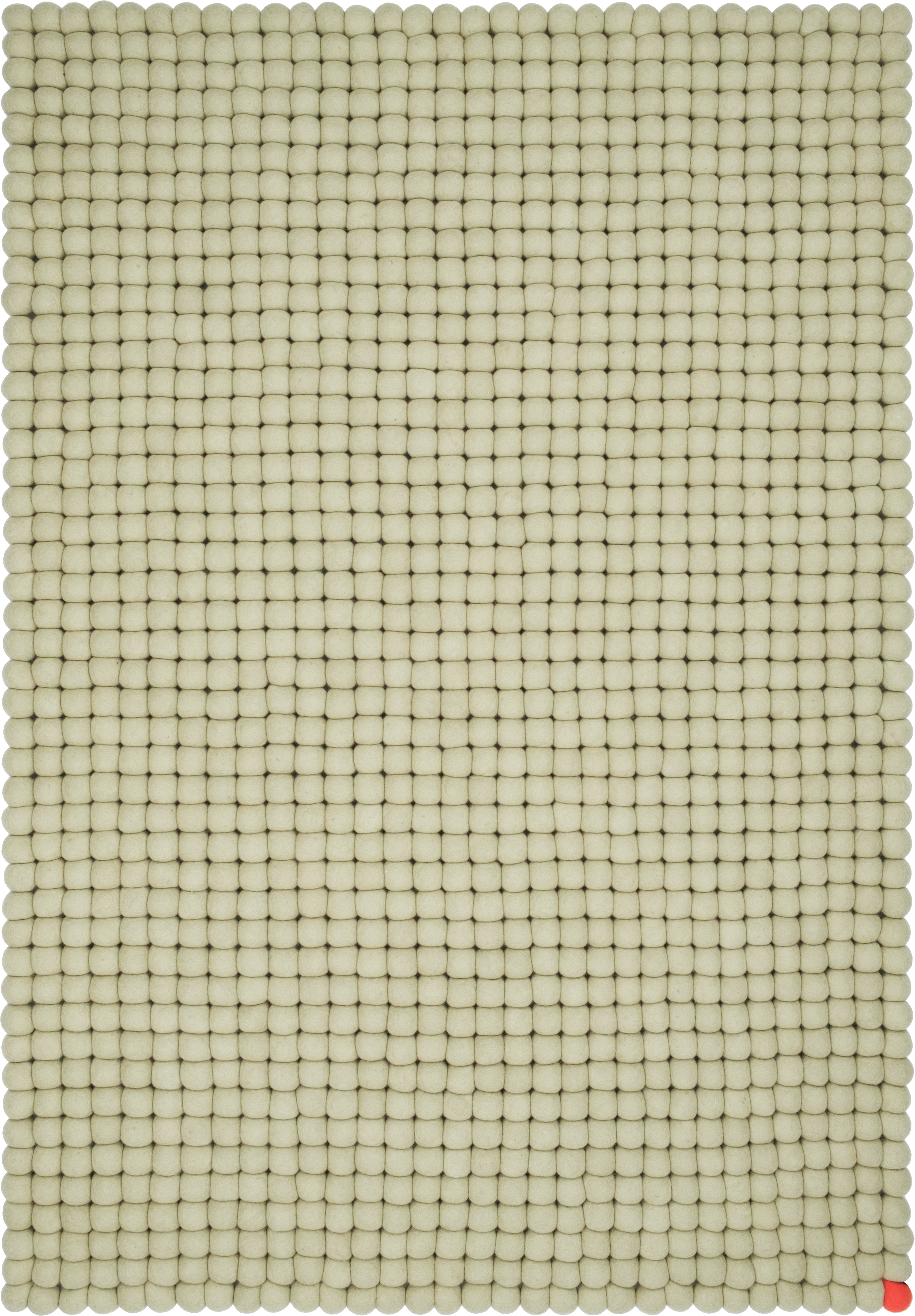 myfelt Big One Filzkugelteppich Beige aus Schurwolle