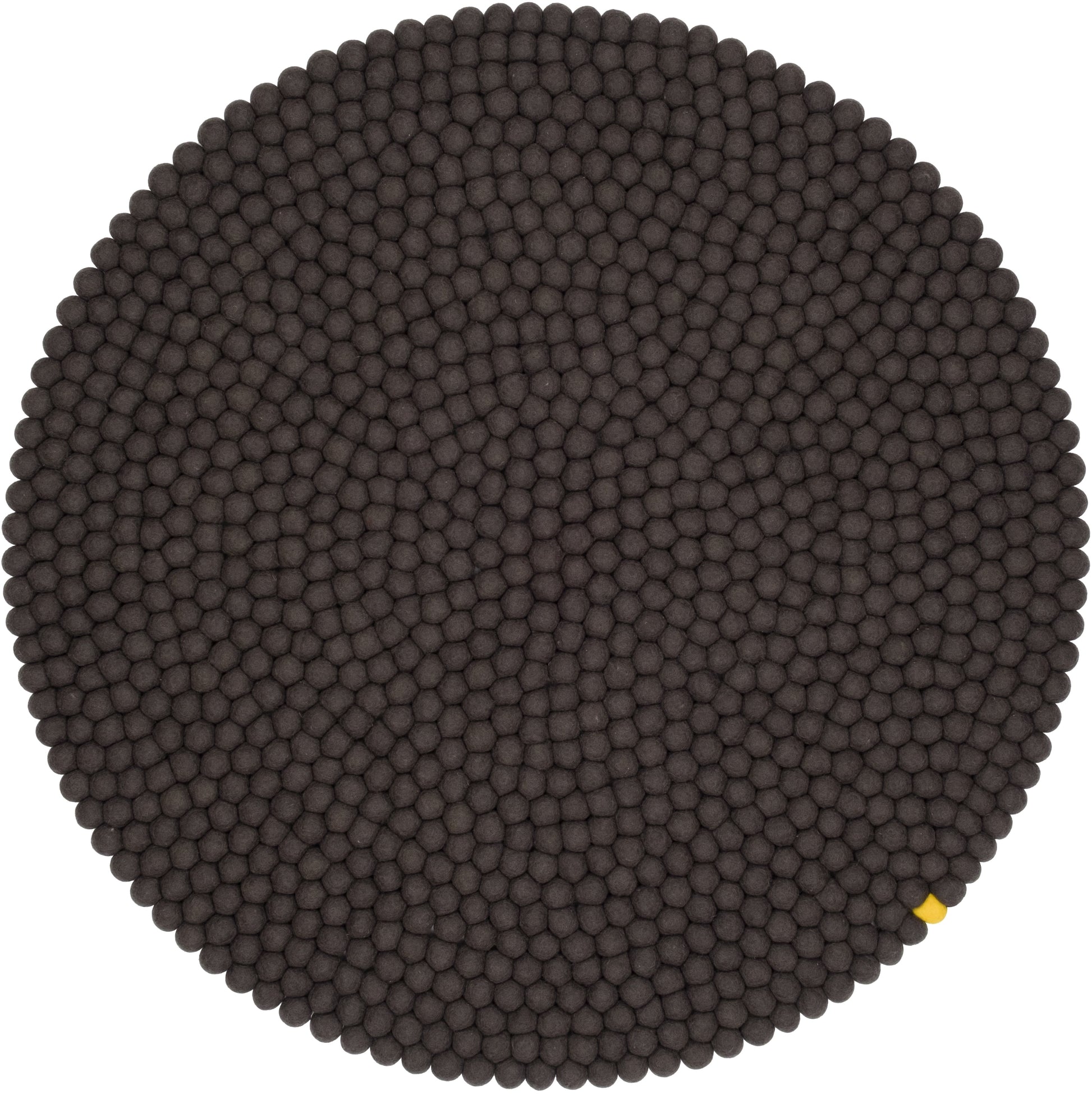 myfelt Big One Filzkugelteppich Grau aus Schurwolle