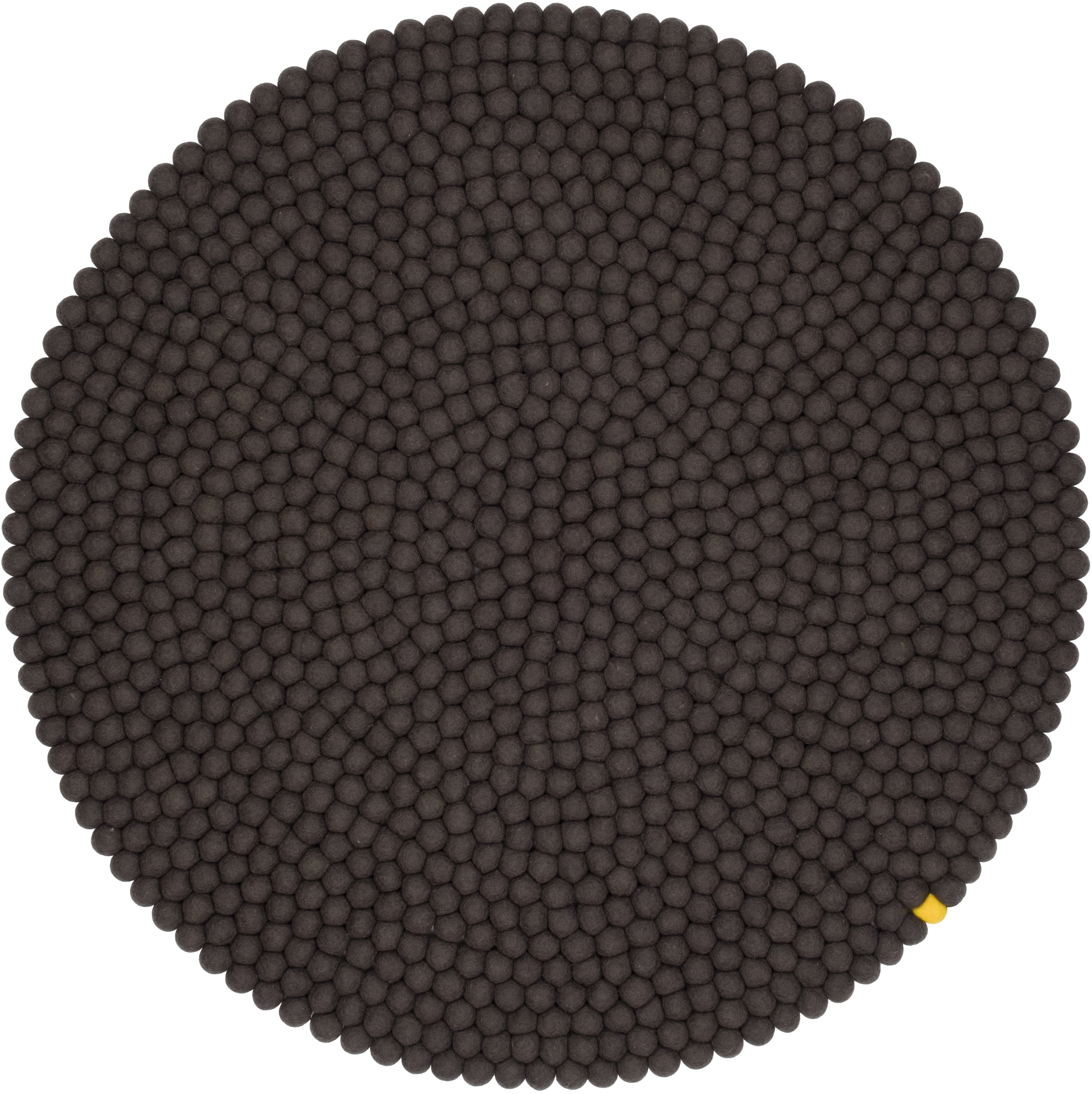 myfelt Big One Filzkugelteppich Grau aus Schurwolle