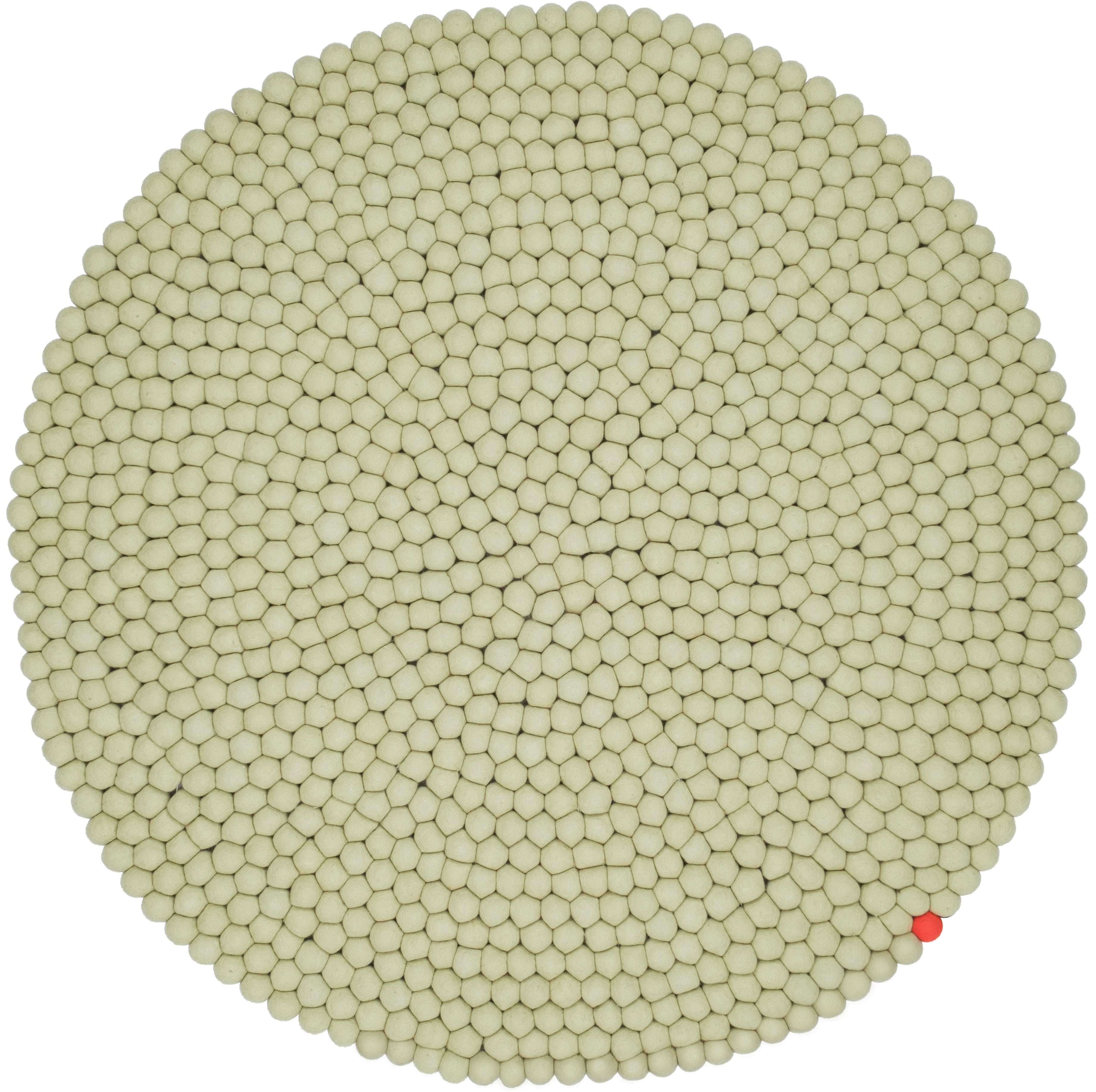 myfelt Big One Filzkugelteppich Beige aus Schurwolle