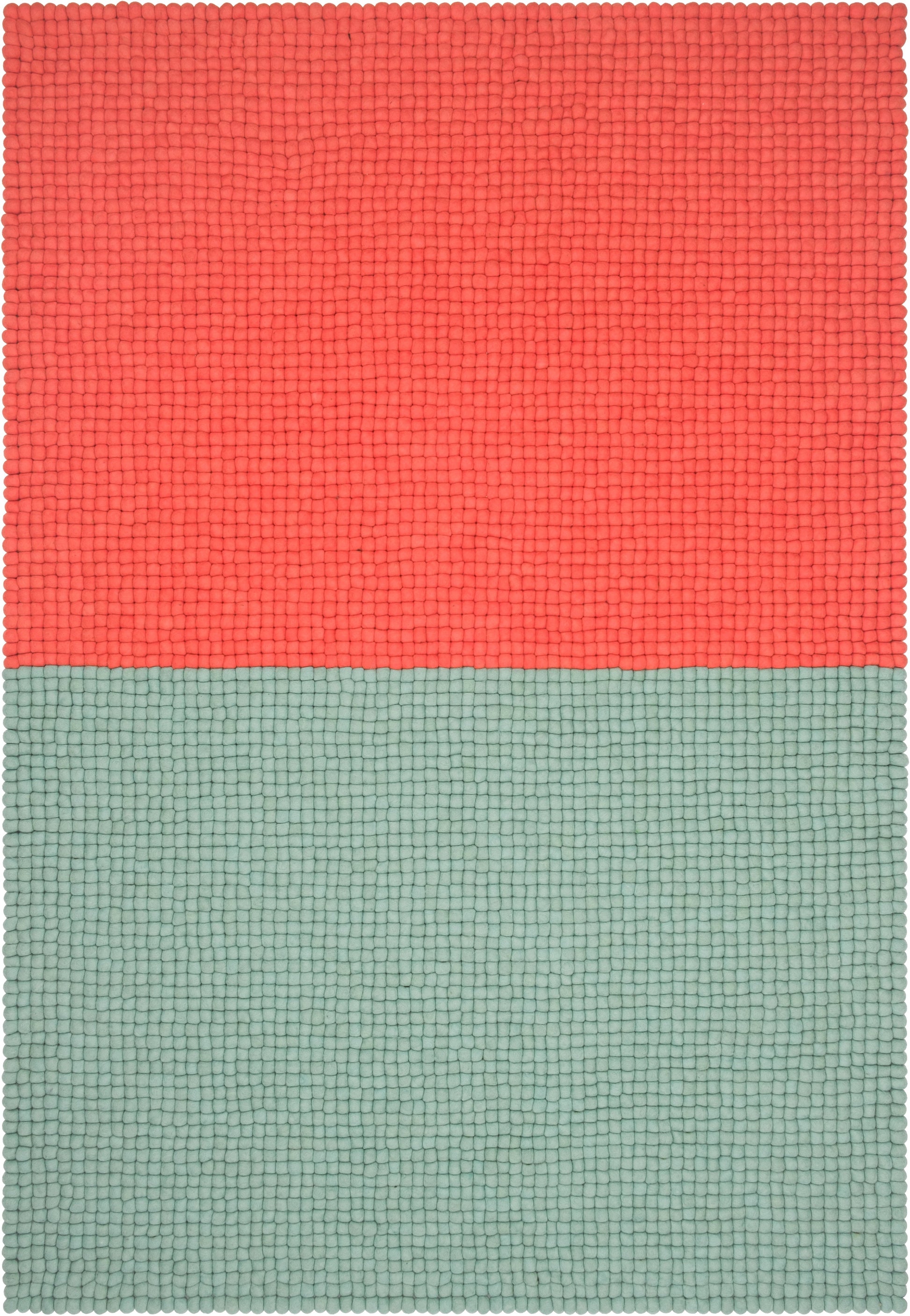 myfelt Contrast Filzkugelteppich aus Schurwolle