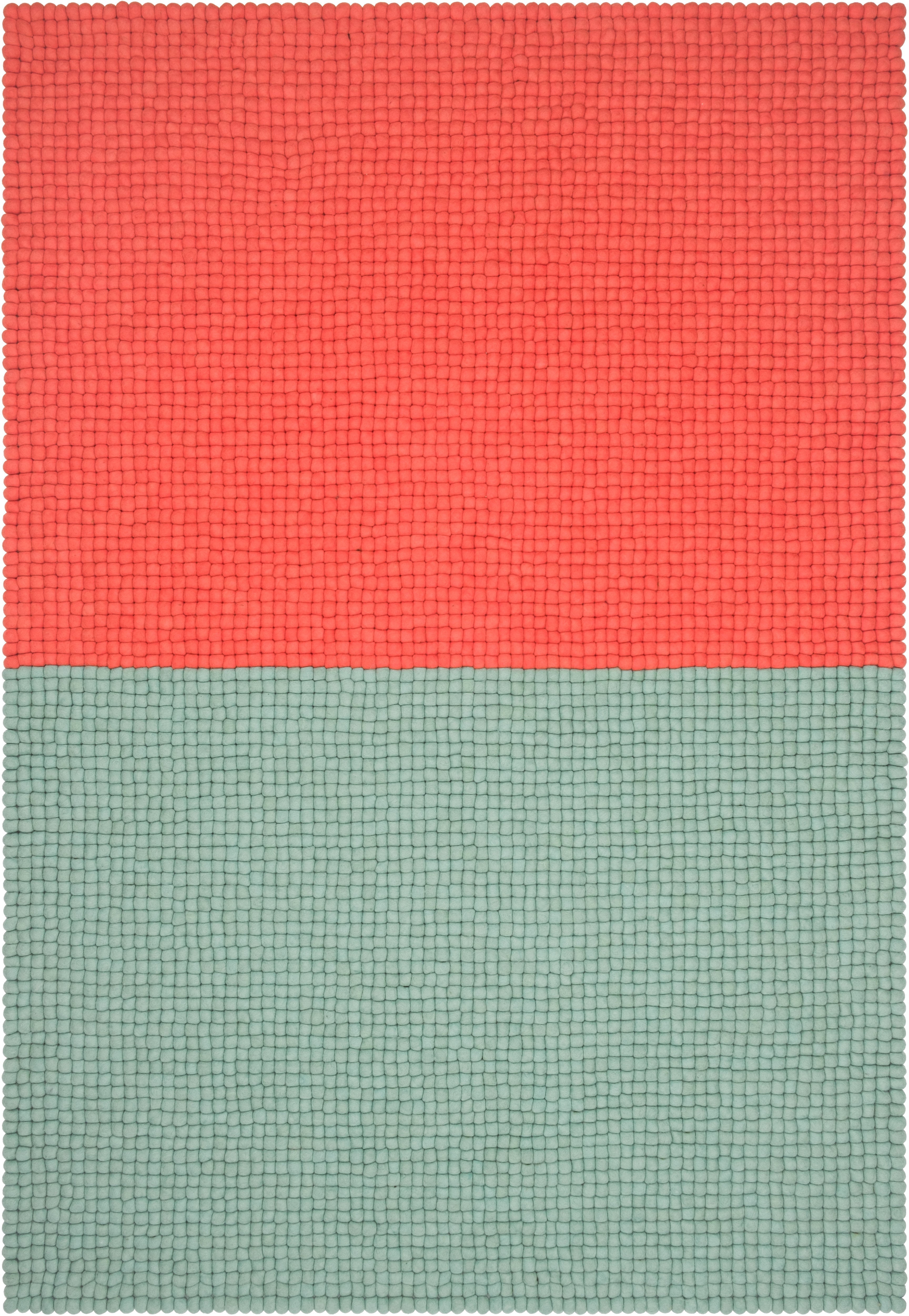 myfelt Contrast Filzkugelteppich aus Schurwolle