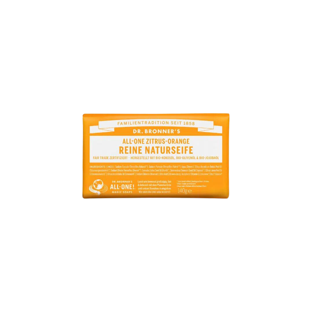 Reine Naturseife Zitrus-Orange 140g – Produktansicht
