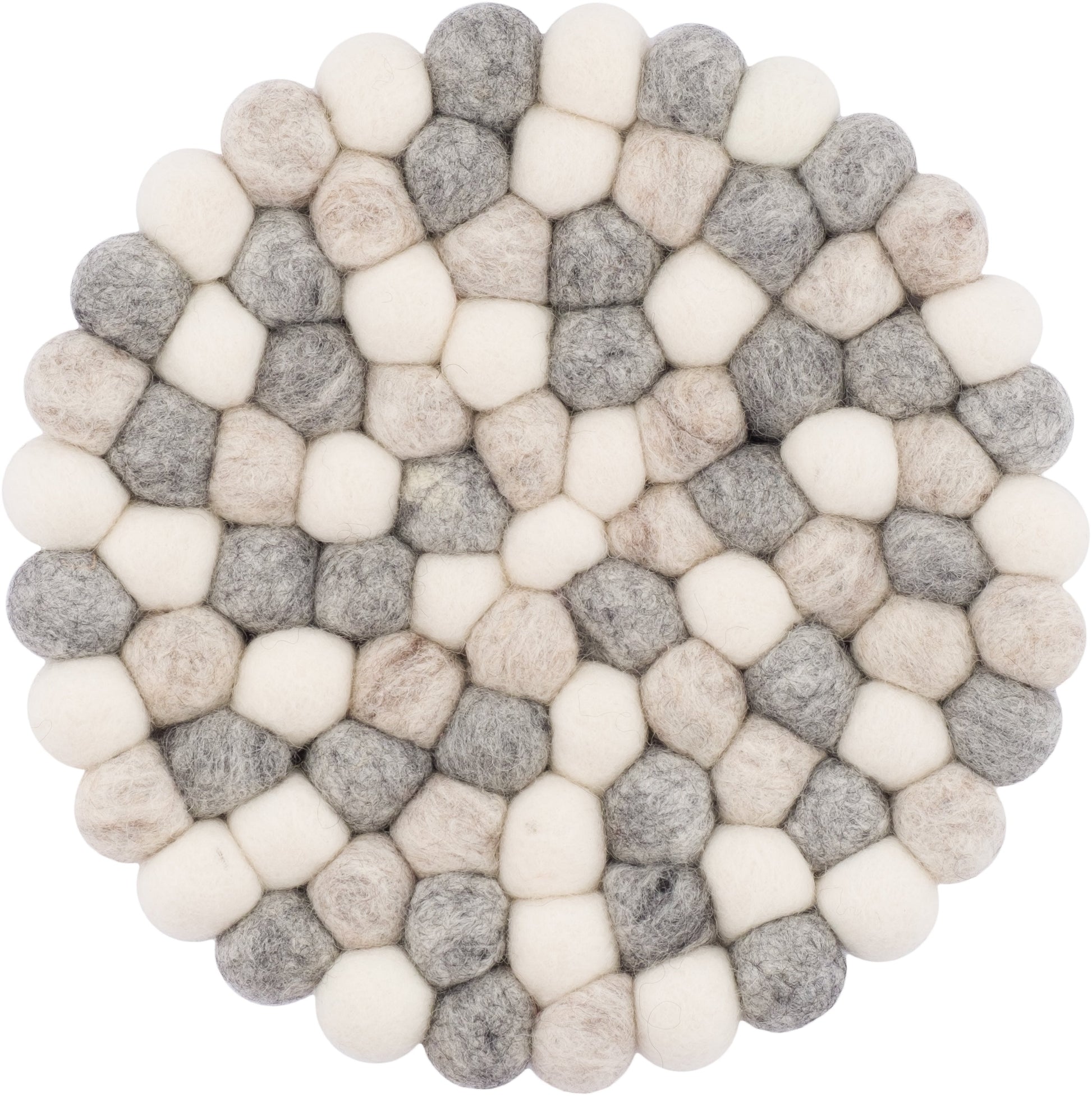 myfelt Hella Untersetzer Beige, Mehrfarbig aus Schurwolle