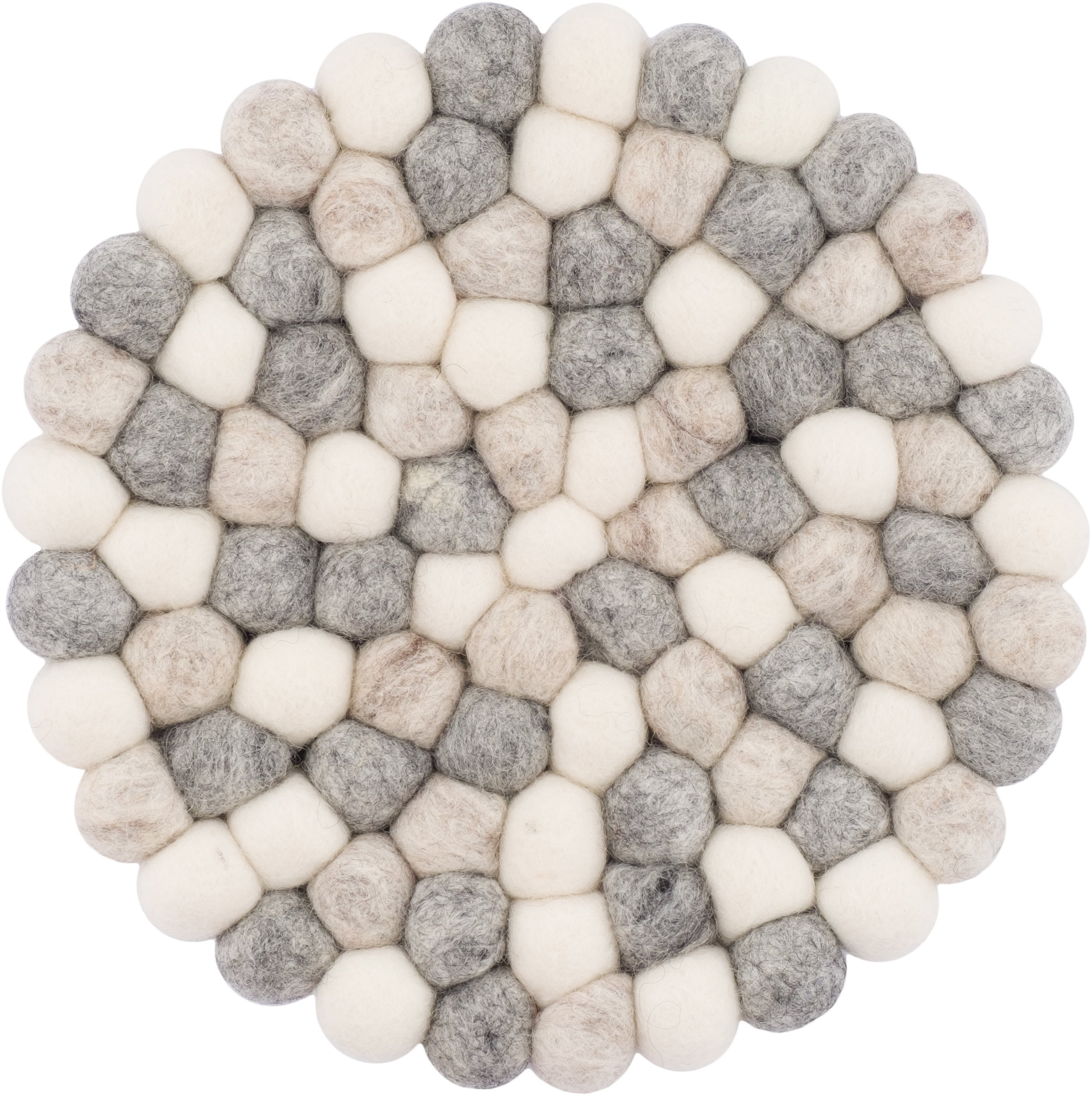 myfelt Hella Untersetzer Beige, Mehrfarbig aus Schurwolle