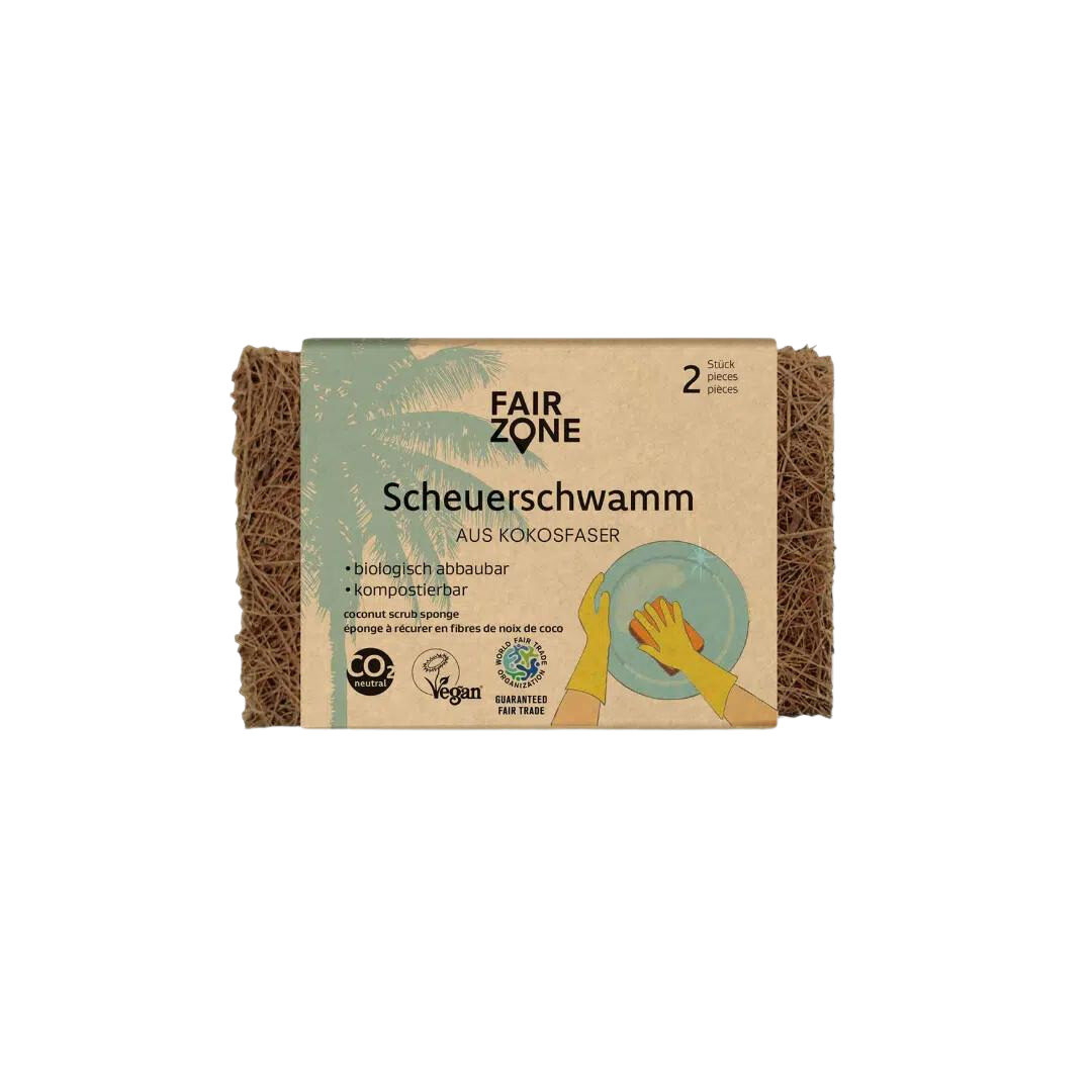 Fair Zone Scheuerschwamm Kokos 2 Stück