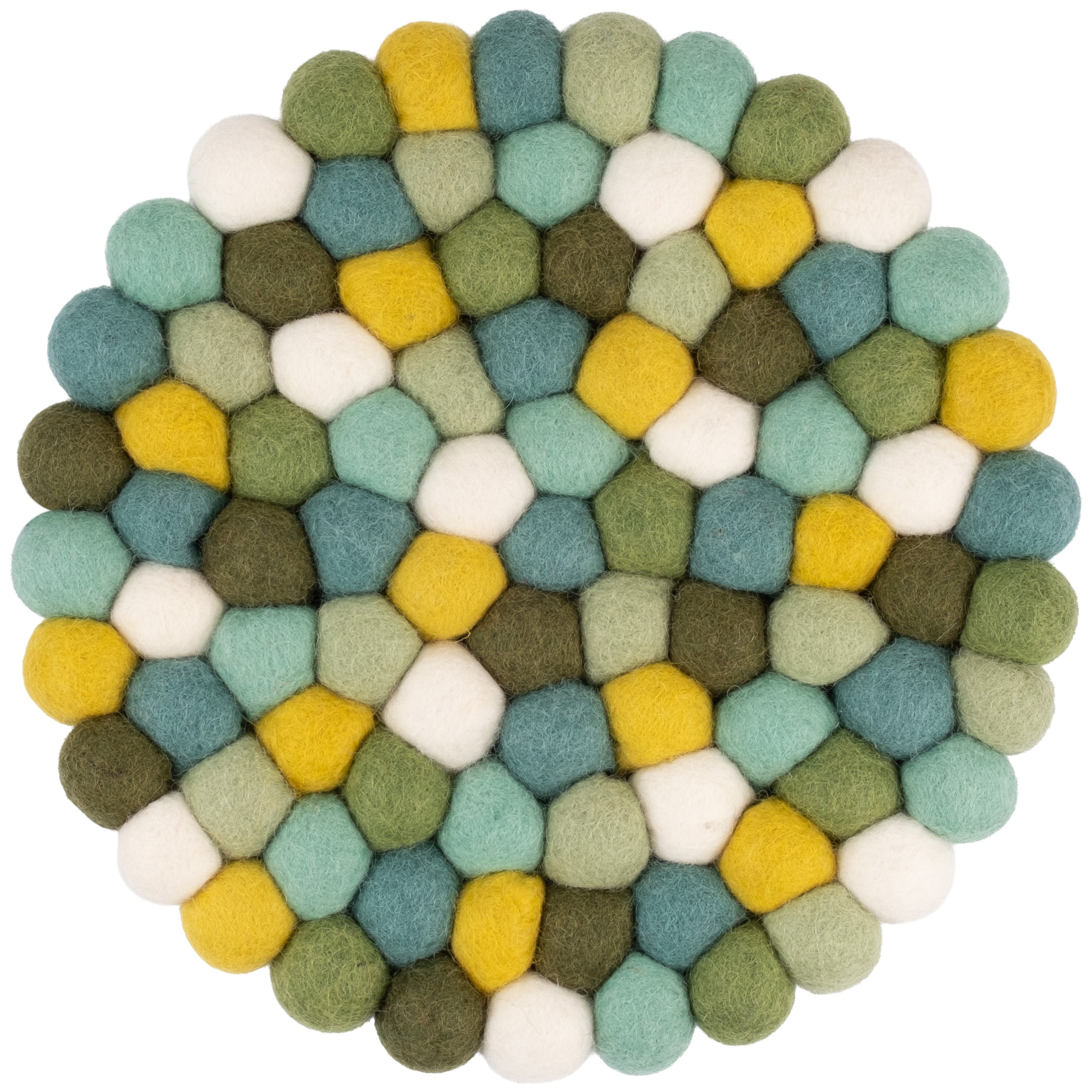 myfelt Finn Untersetzer Blau, Grün, Weiß aus Schurwolle