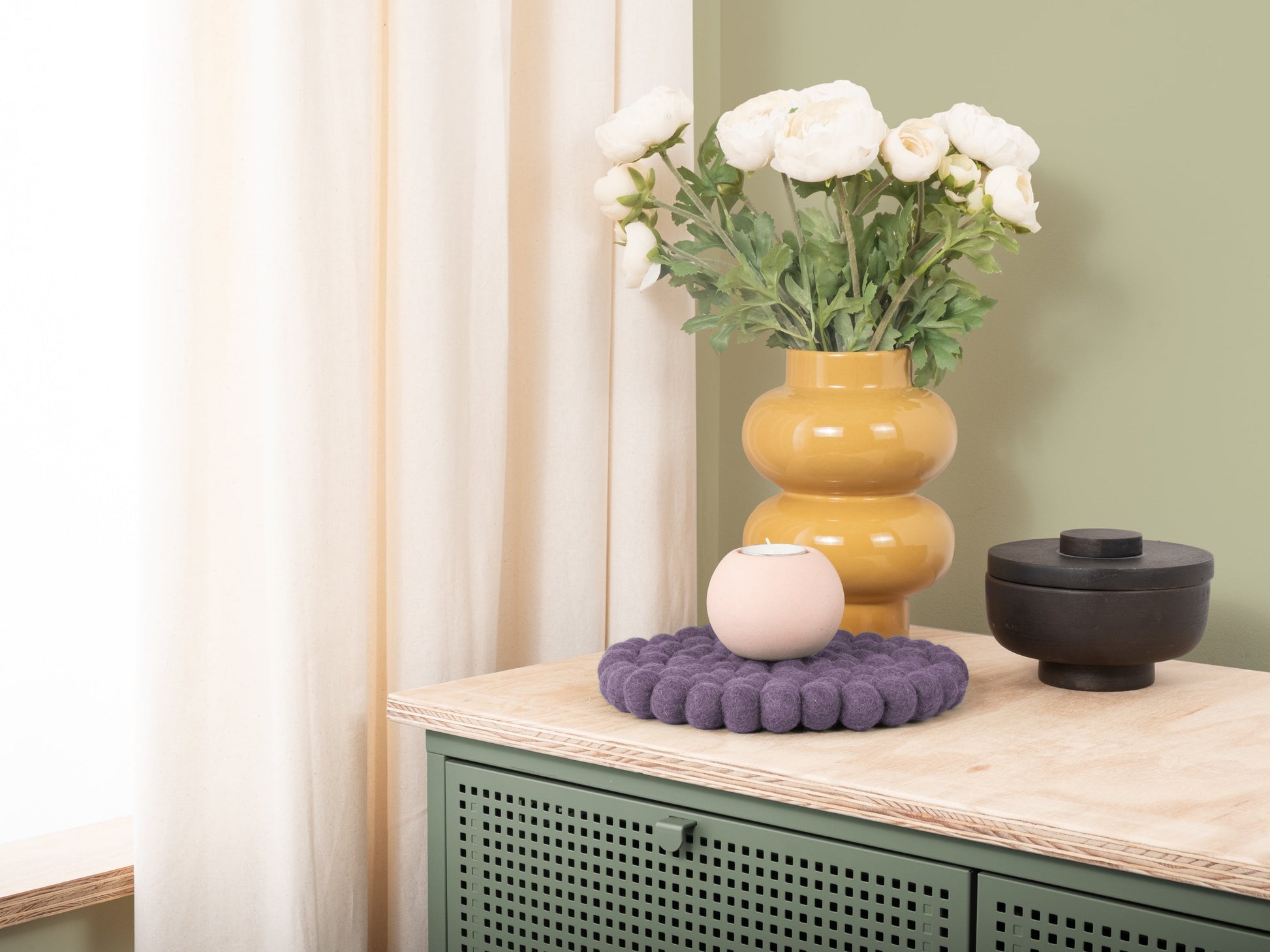 myfelt Frida Untersetzer Lila aus Schurwolle – Bild 4
