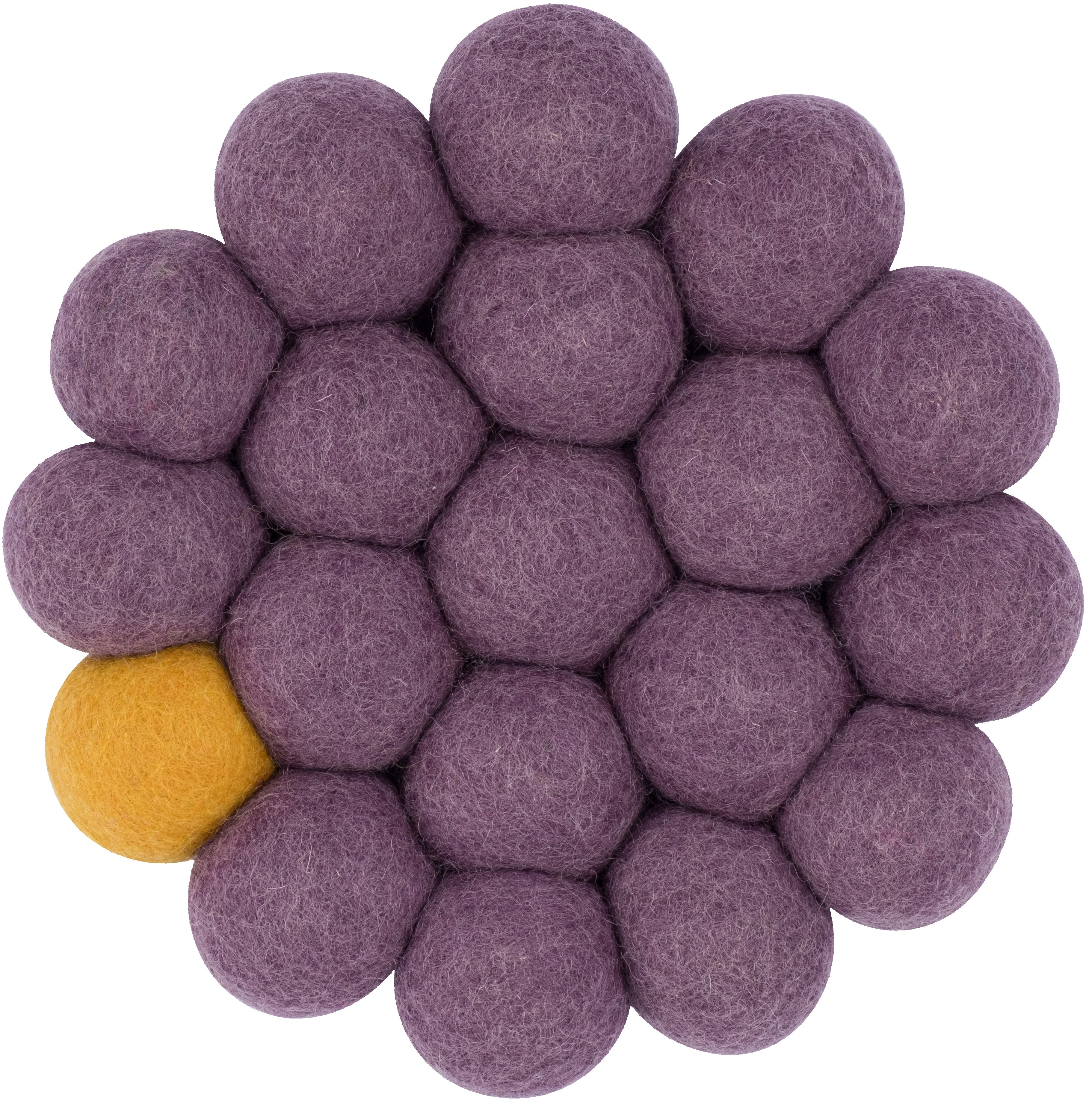 myfelt Frida Big One Untersetzer Lila aus Schurwolle
