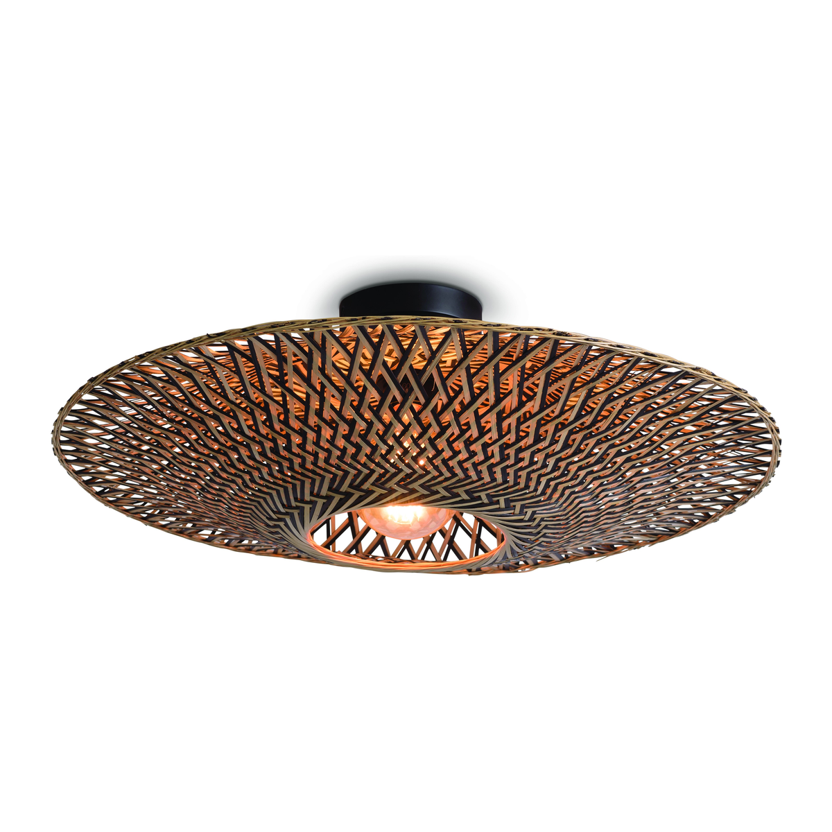 Deckenleuchte Bali 60x15, schwarz/natur von GOOD&MOJO, Gesamtansicht | Taiga