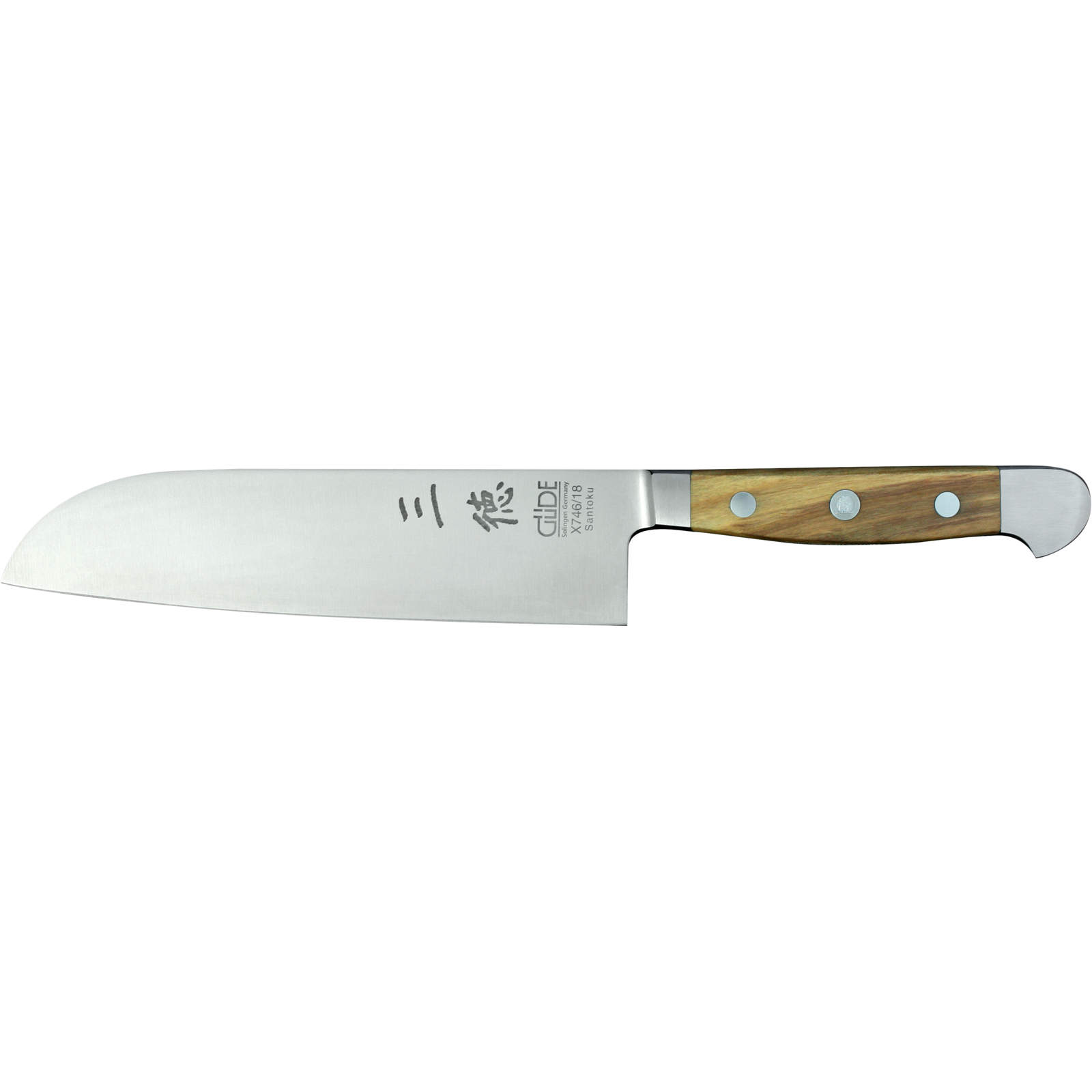 Alpha Olive Santoku Kochmesser 18cm glatt