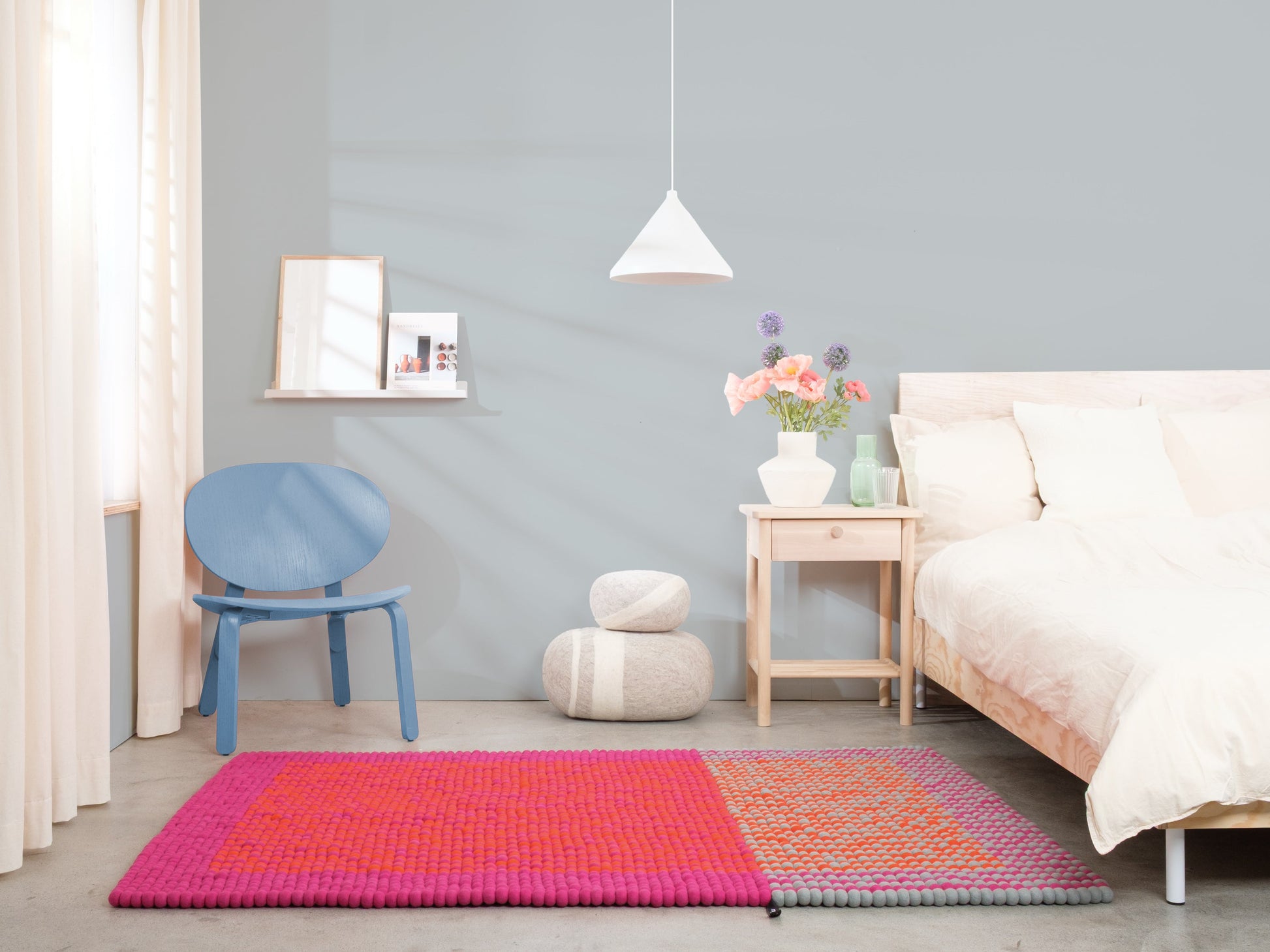 myfelt Tahiti Rugs Blau, Beige aus Schurwolle – Bild 5