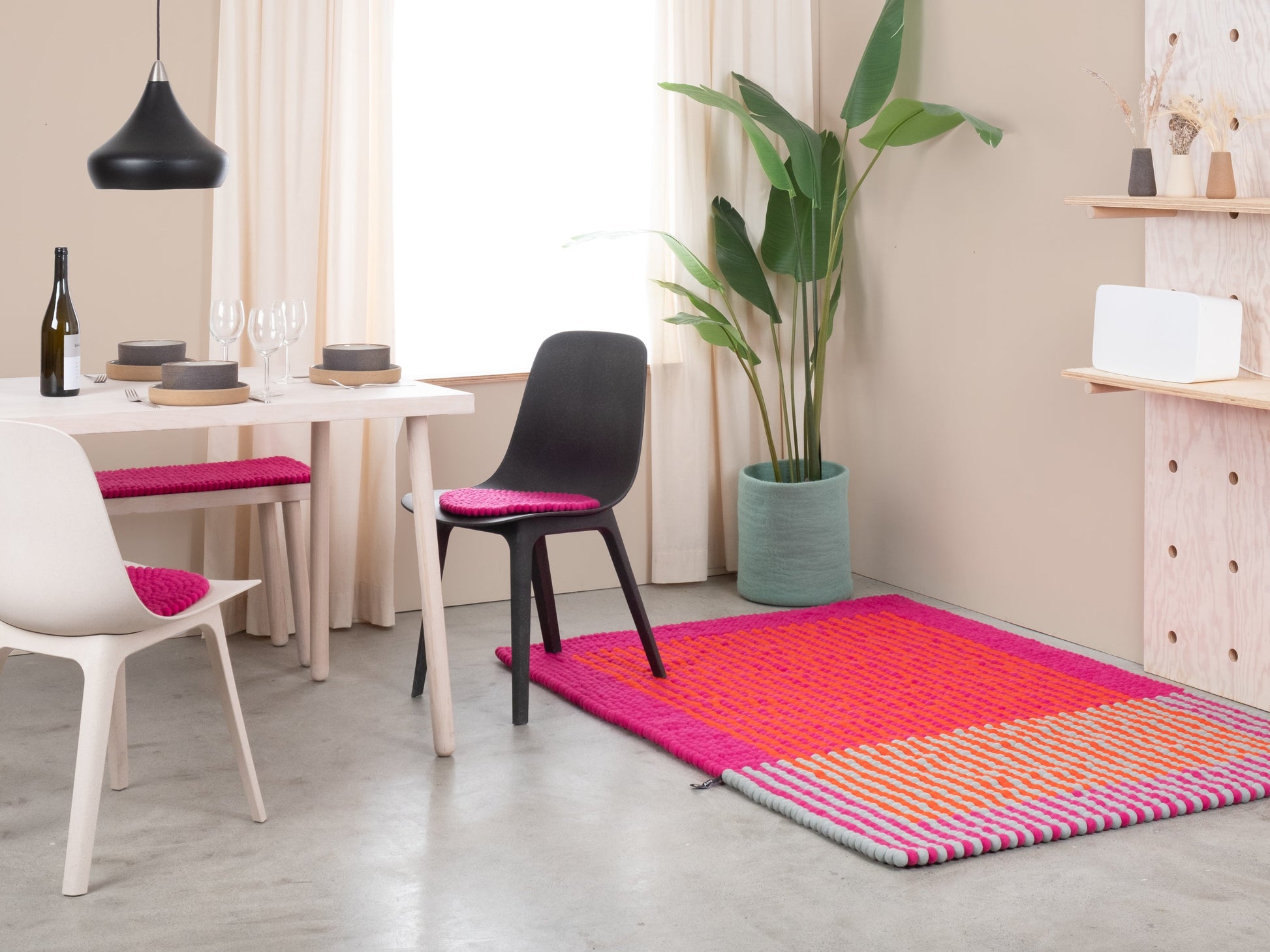 myfelt Tahiti Rugs Blau, Beige aus Schurwolle – Bild 6