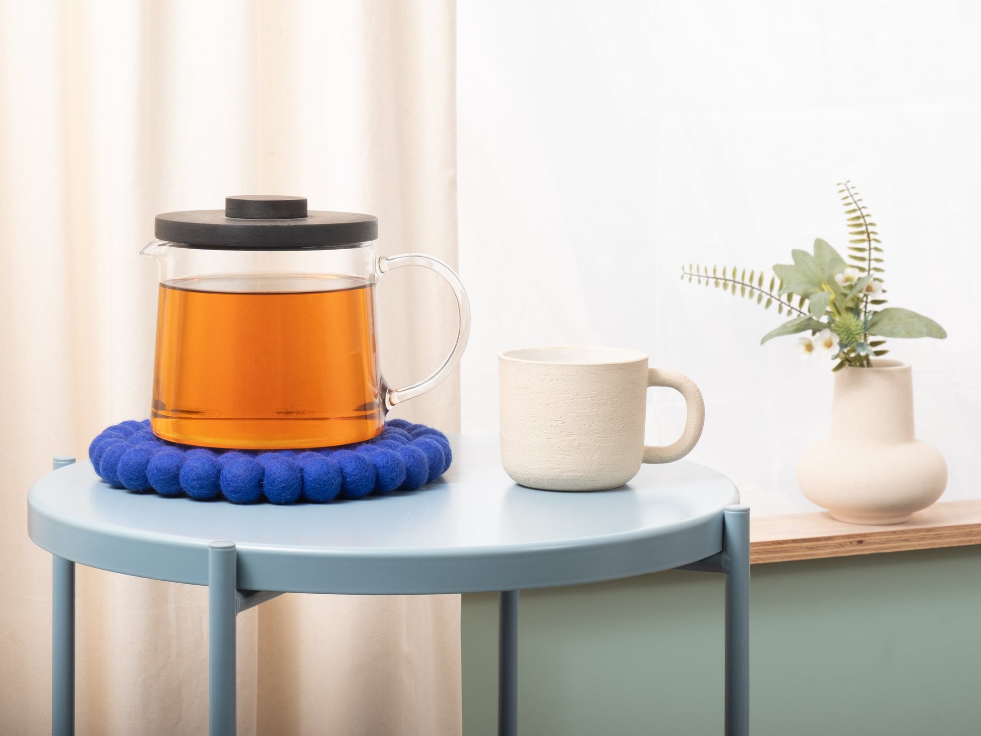 myfelt Isa Untersetzer Blau aus Schurwolle – Bild 3