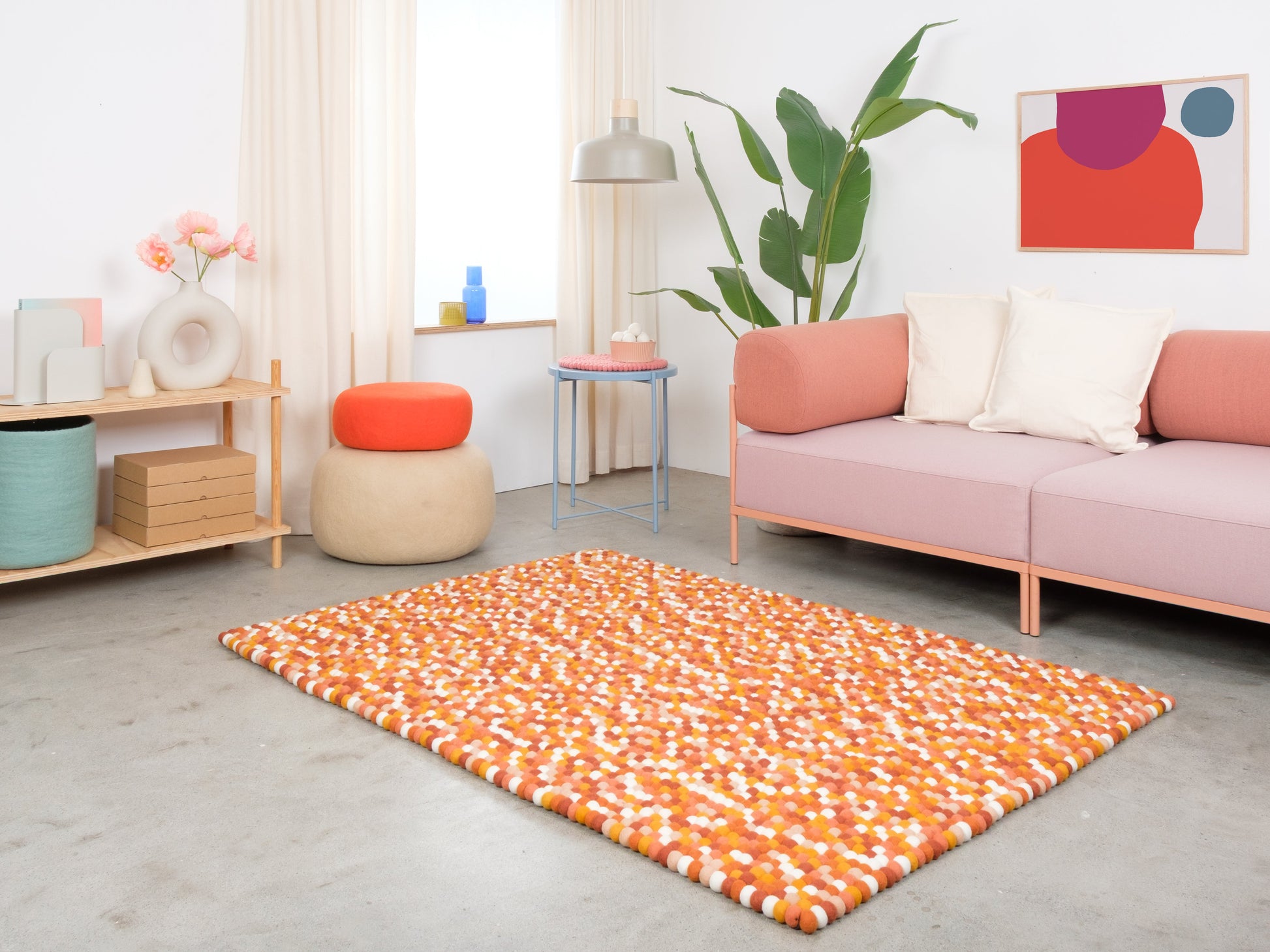 myfelt Juna Rugs Braun, Orange, Gelb aus Schurwolle – Bild 4